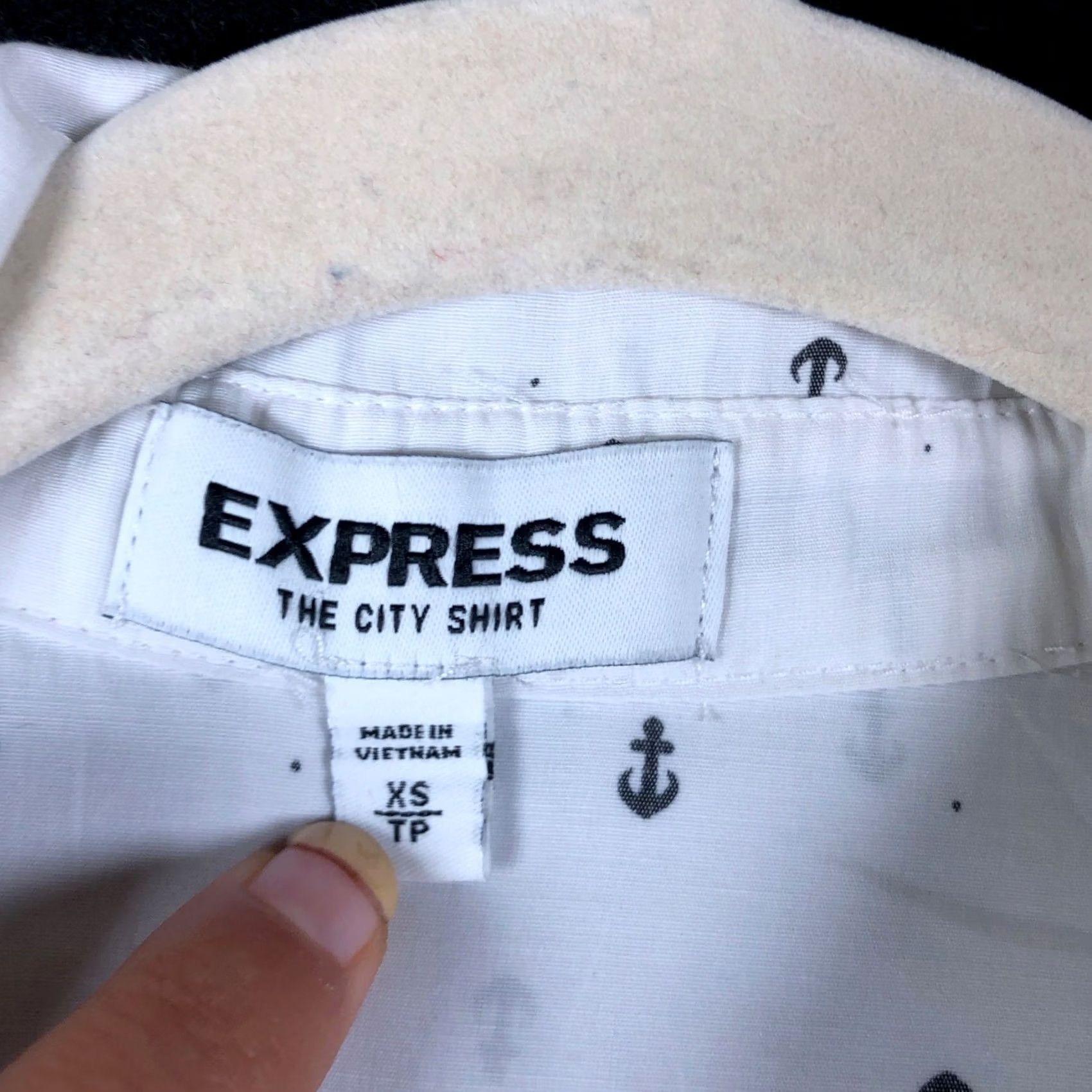 Express Express Womens Shirt White Anchor City Shirt Button Down Roll Tab Sleeve XS Size XS / US 0-2 / IT 36-38 - 6 Thumbnail