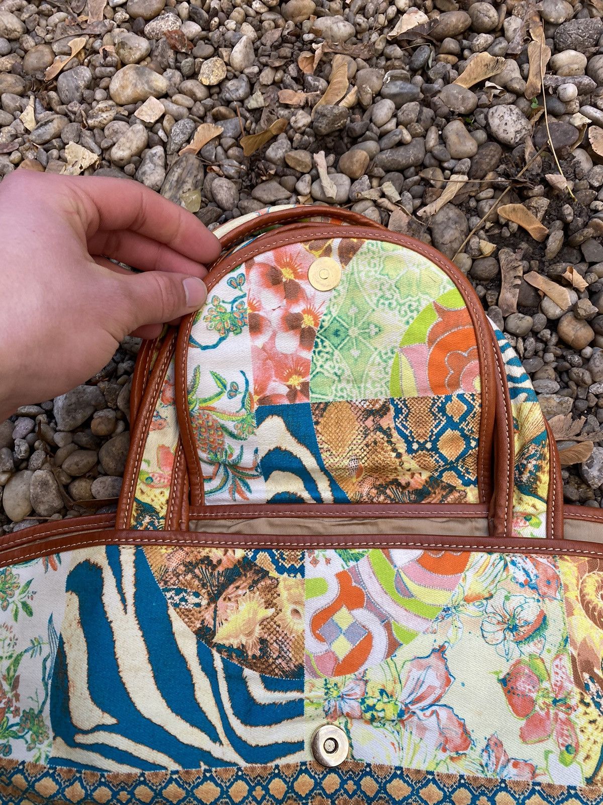 Roberto Cavalli × Vintage Roberto Cavalli Just Cavalli Overprinted 90s Handbag Size ONE SIZE - 3 Thumbnail