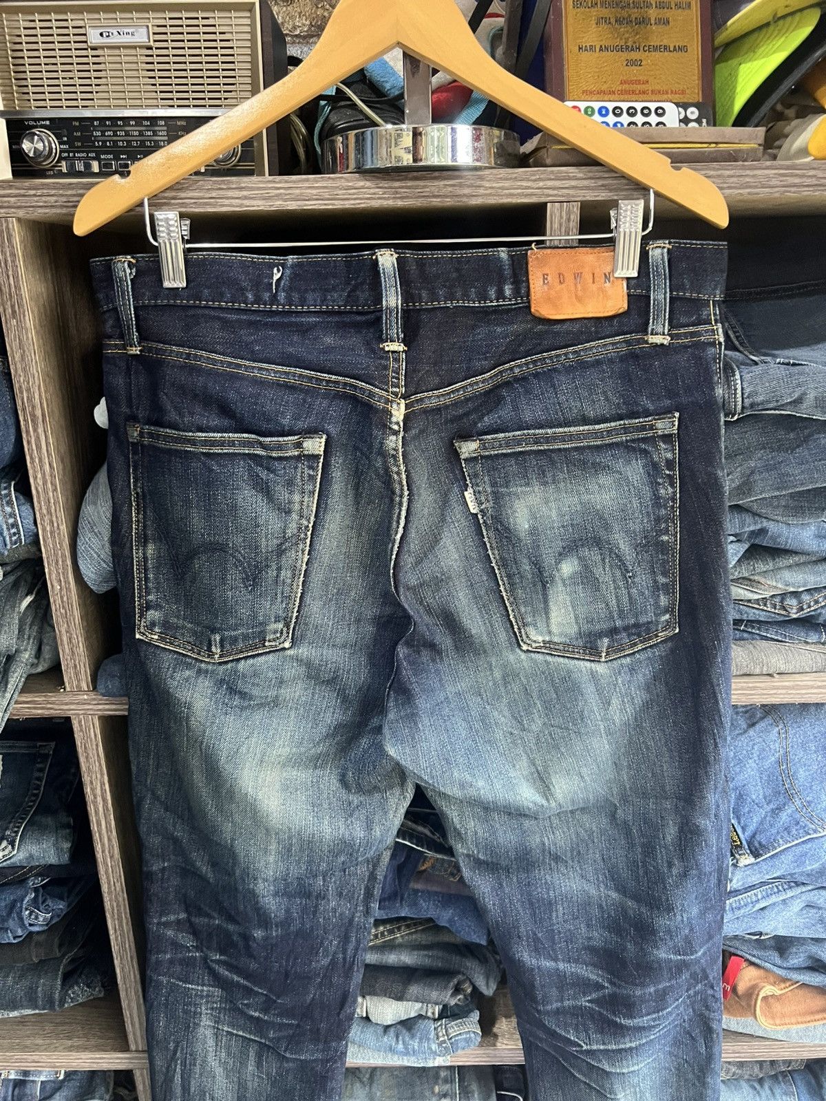 Edwin 🔥Vintage Edwin Flared Distressed Denim Size US 34 / EU 50 - 11 Thumbnail