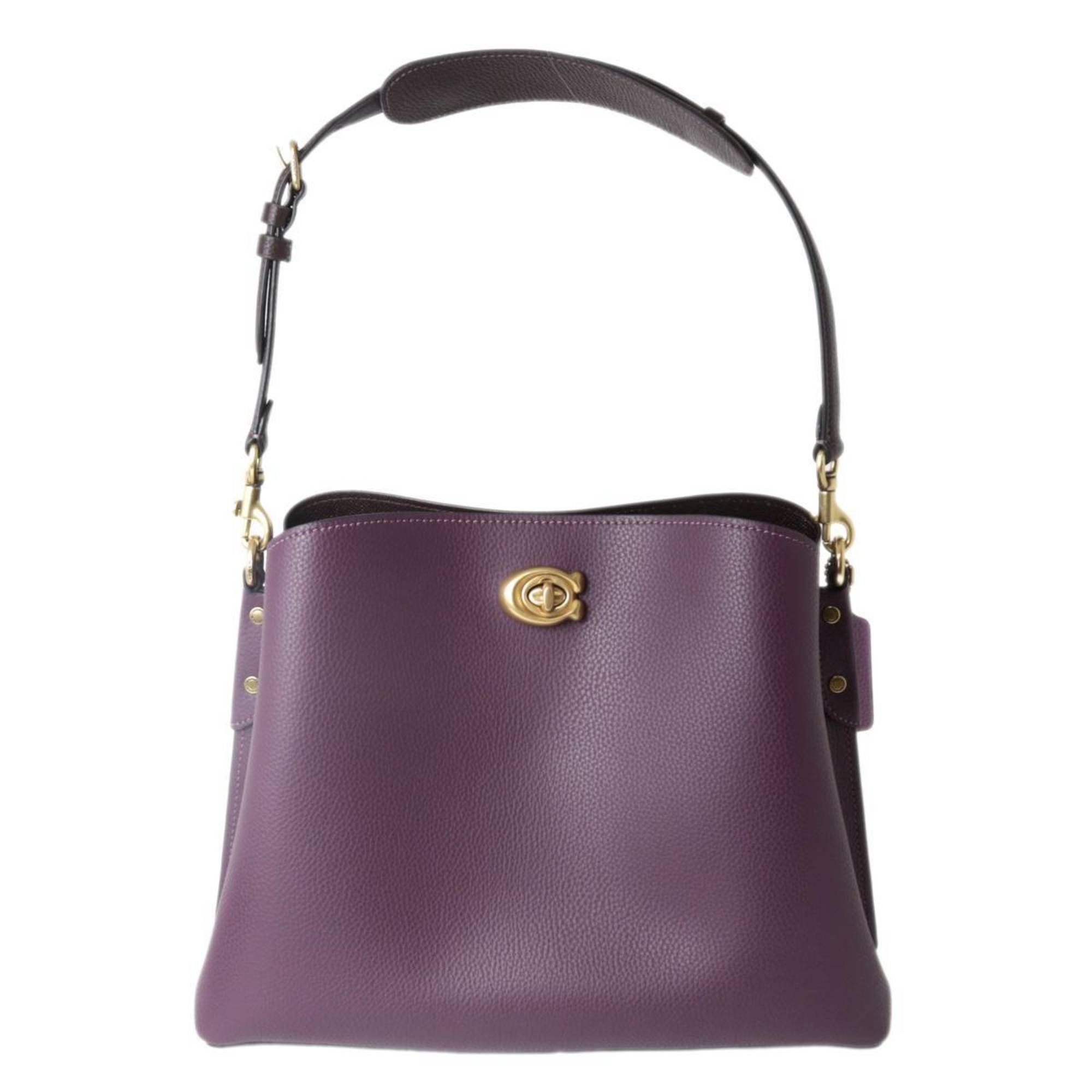 image of Coach Willow Wine Red 2Way Shoulder Bag Handbag C2590, Women's