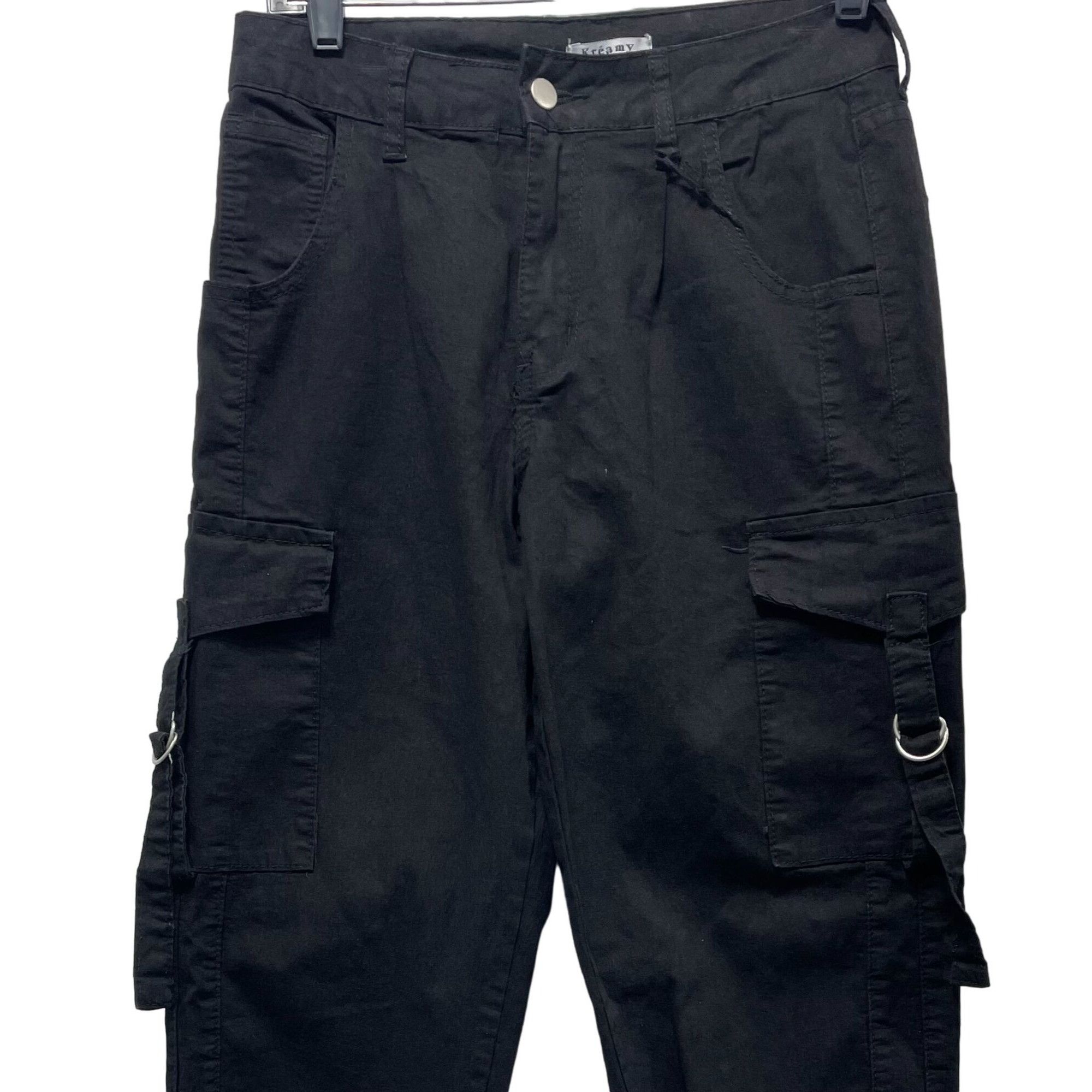 Other Kreamy - Women's Cozy Cargo Jogger Pants With Multi Pockets Size 29" - 12 Thumbnail