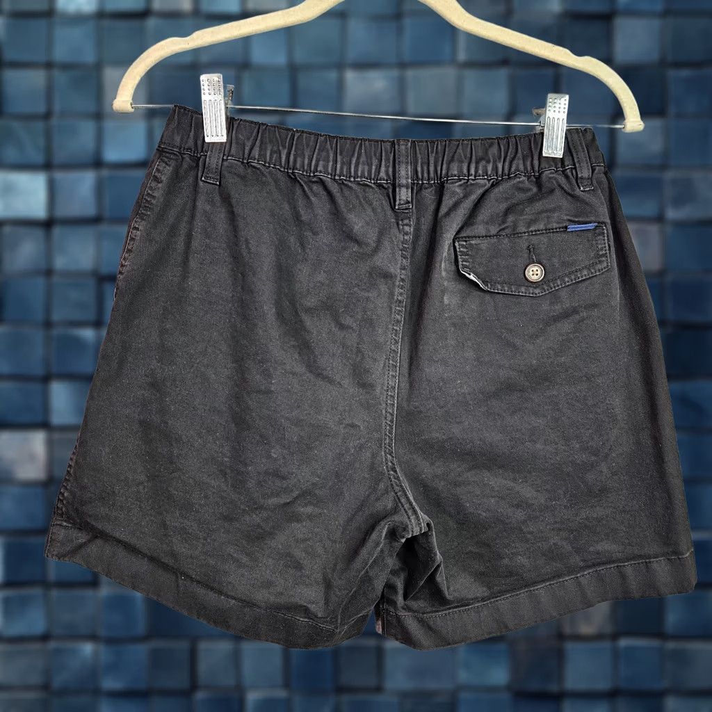 Chubbies Chubbies Regular Fit Short Men’s Black S Elastic Waist Pockets Casual Denim/Chino Style Front Flat Front Rise Mid 10-12 in Button Pocket Logo Size US 29 - 1 Thumbnail