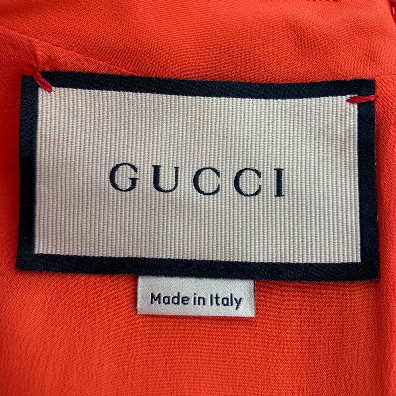 Gucci GucciRed tie bow wool short-sleeved dress Size XS / US 0-2 / IT 36-38 - 5 Thumbnail