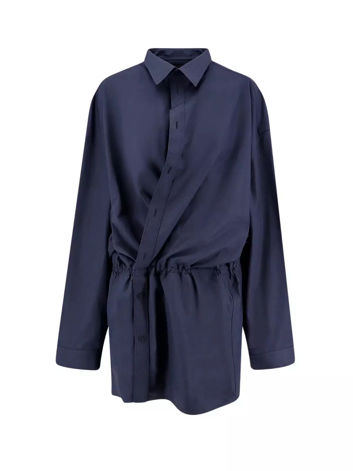 BALENCIAGA $1790 Faded Blue Shirt Dress New & Authentic