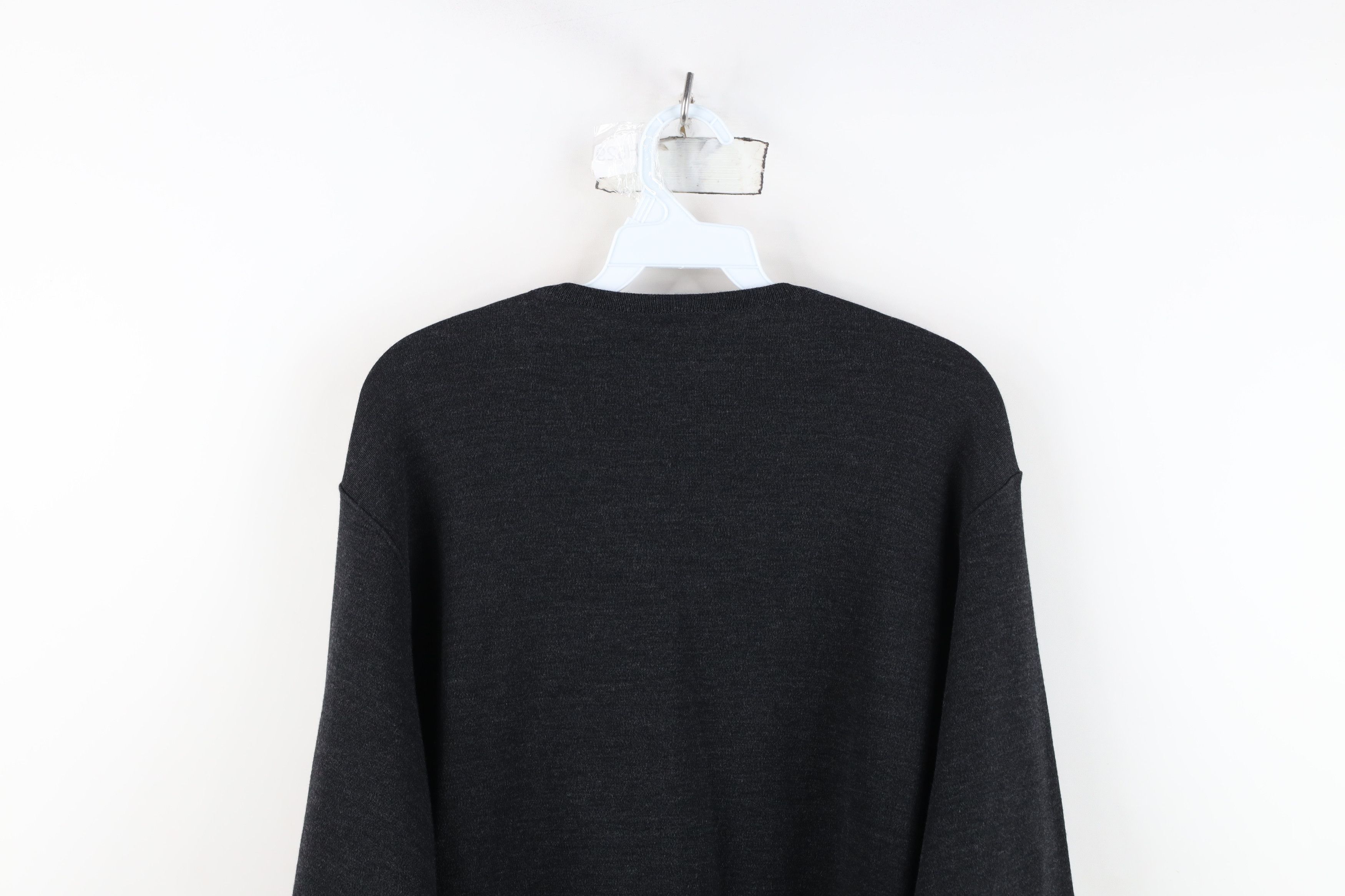 St. Croix Vintage 90s St Croix Wool V-Neck Sweater Charcoal Gray USA Size US L / EU 52-54 / 3 - 10 Thumbnail