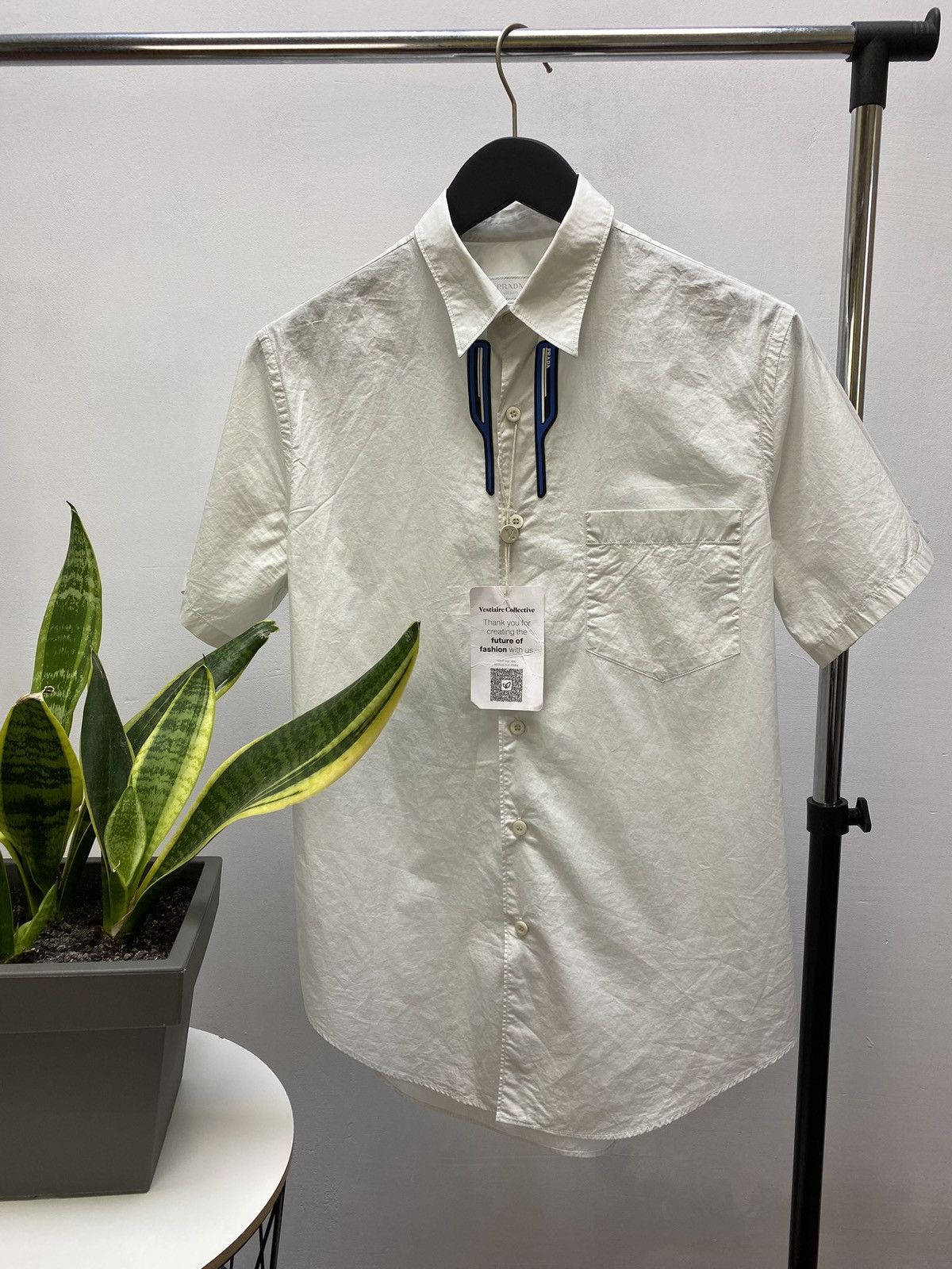 Prada Logo Short Sleeve Shirt Size 39