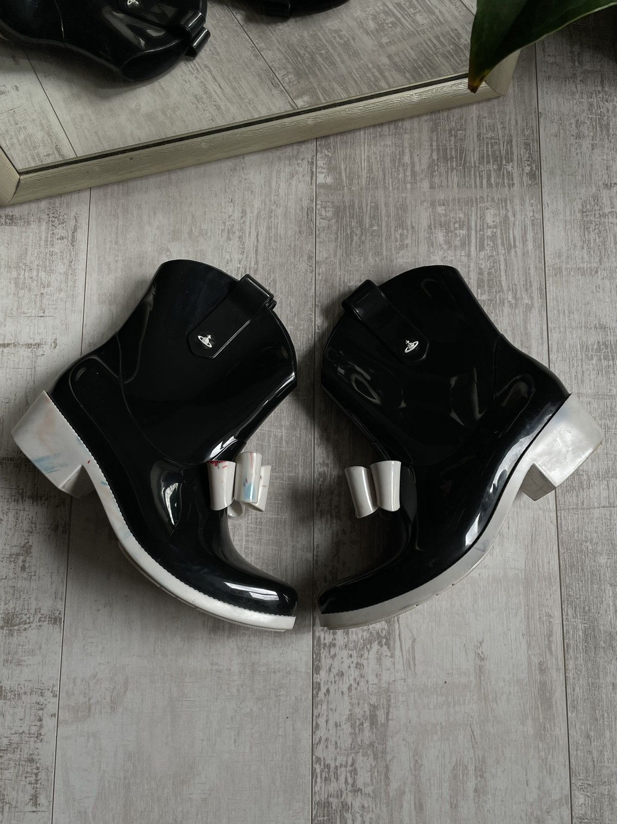 Vivienne Westwood Vivienne Westwood x Melissa Ribbon Boots Black RARE Size US 7 / IT 37 - 2 Thumbnail