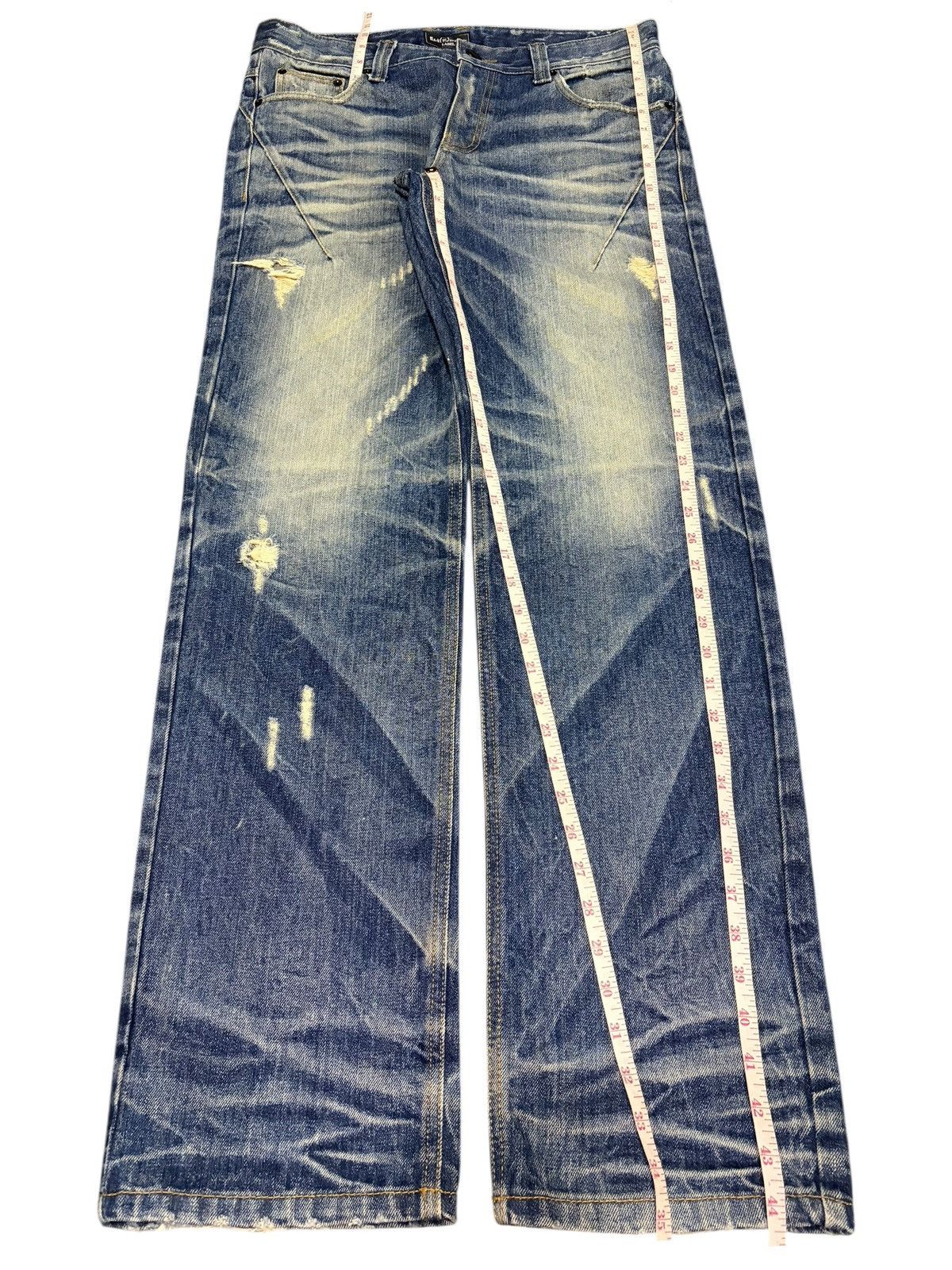 Number (N)ine Vintage Black Revolution Mud Wash Distress Loose Jeans Size US 35 - 7 Thumbnail
