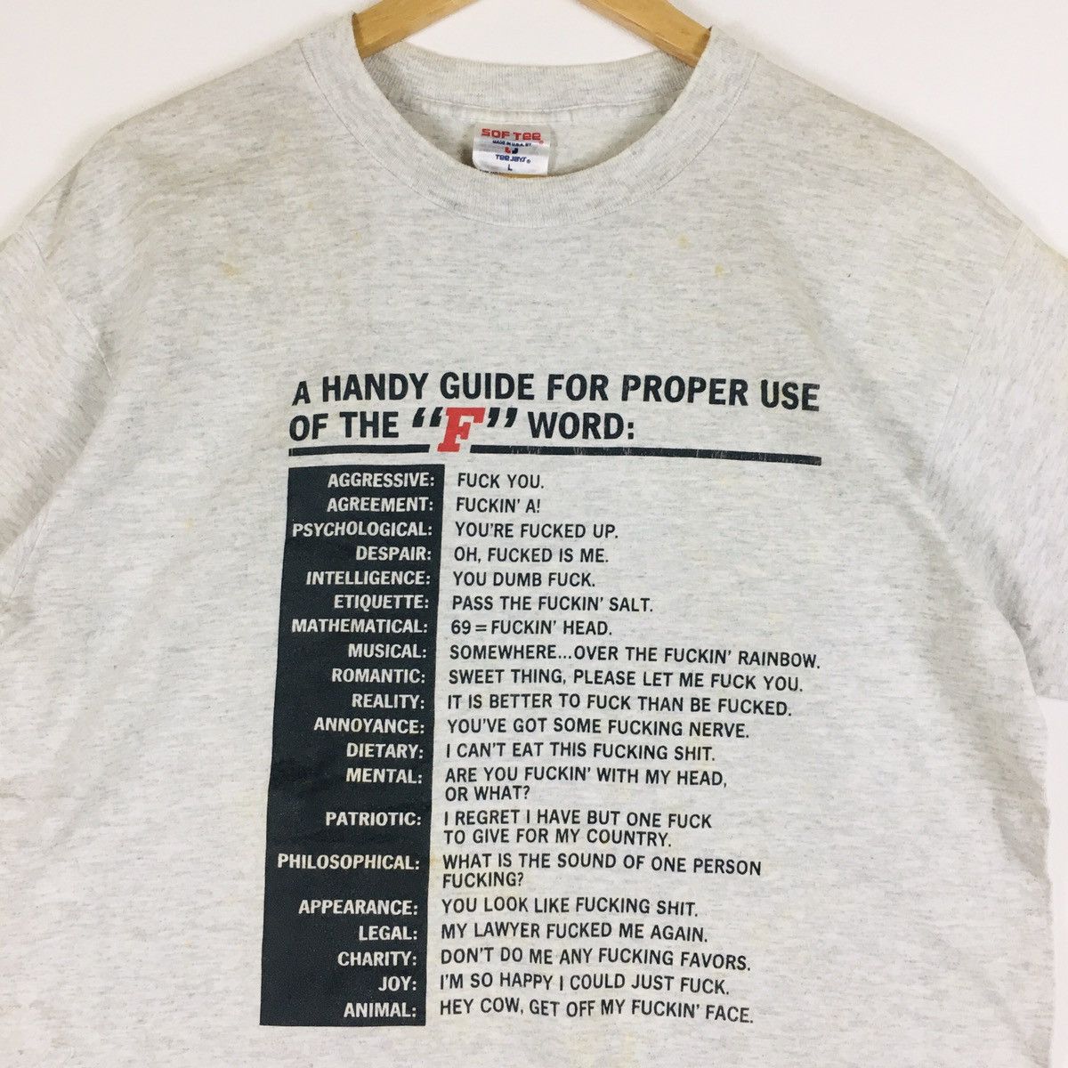 TEE JAYS × Vintage Vintage Fucking Word Single Stitch Size US M / EU 48-50 / 2 - 1 Thumbnail