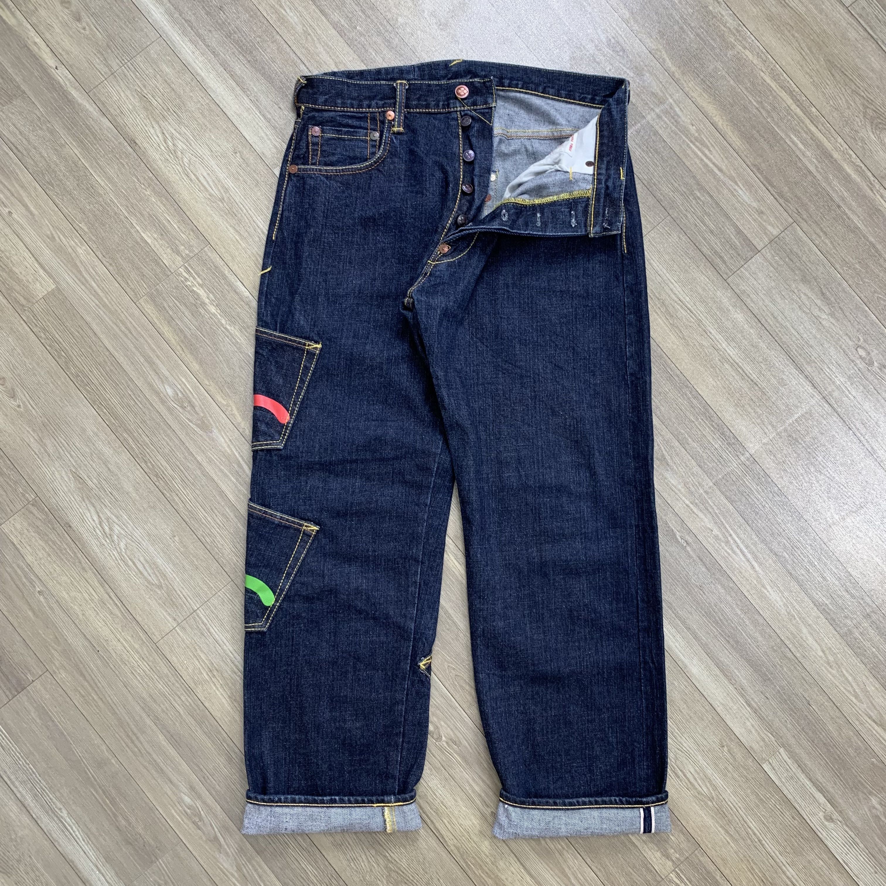 Evisu Evisu Daicock Multipockets Selvedge Denim Pants Size US 30 / EU 46 - 6 Thumbnail