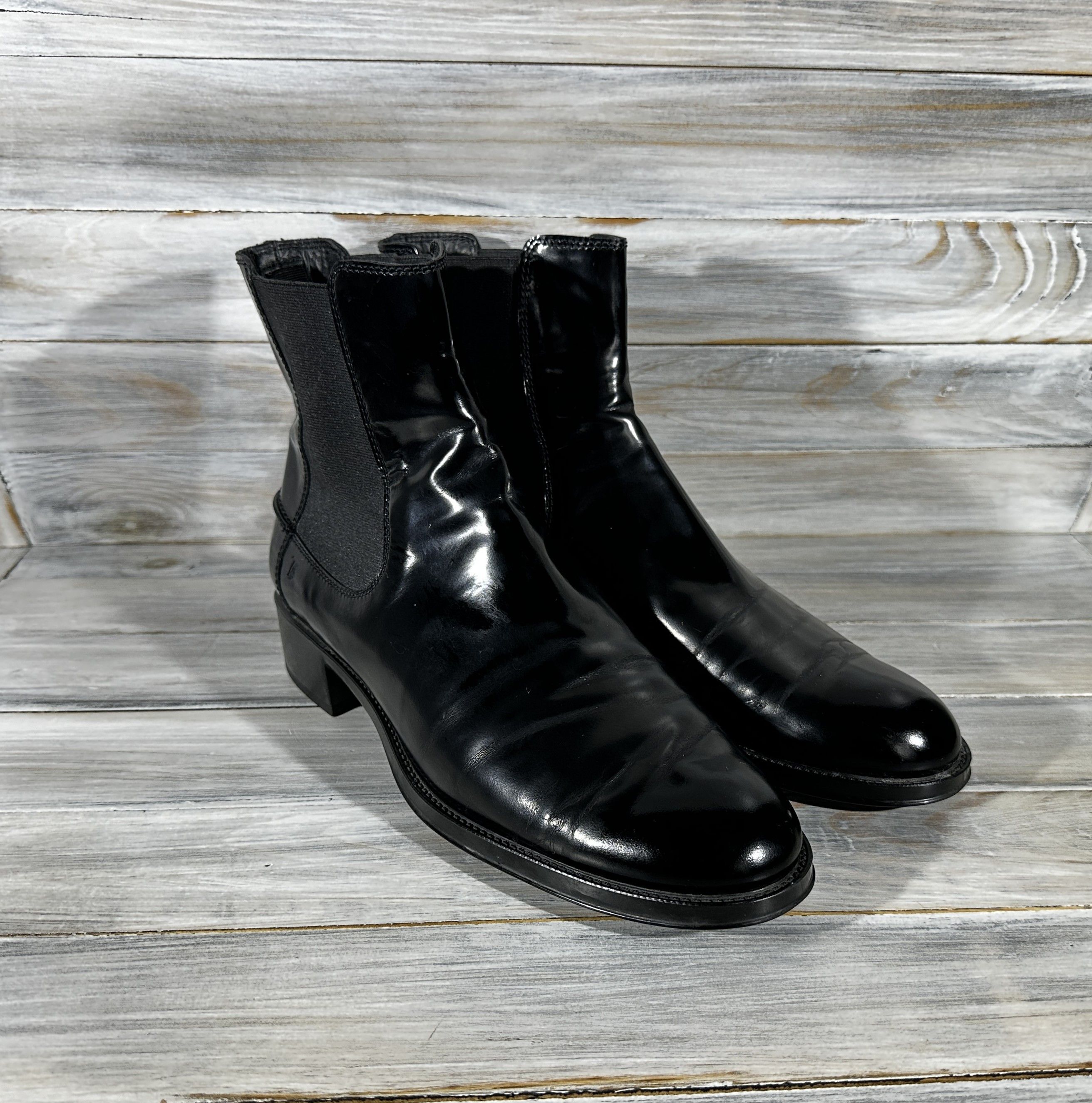 Leather × Tod's Tod's Women's Leather Chelsea Boots MadeInItaly Luxury Brand Size US 10 / IT 40 - 2 Thumbnail