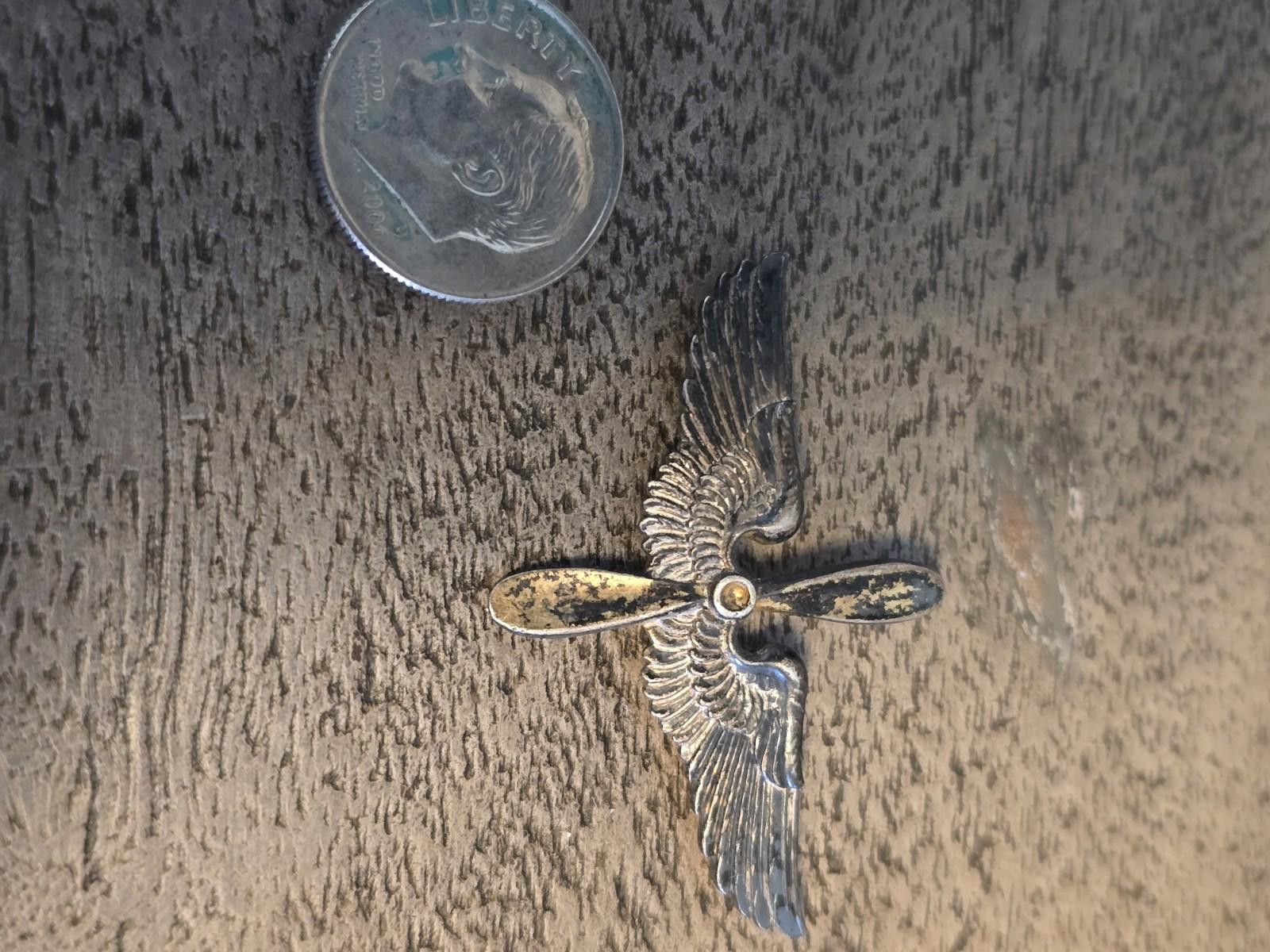 Other WWII Sterling U.S. Army Air Forces Prop & Wings Pin Size ONE SIZE - 4 Thumbnail