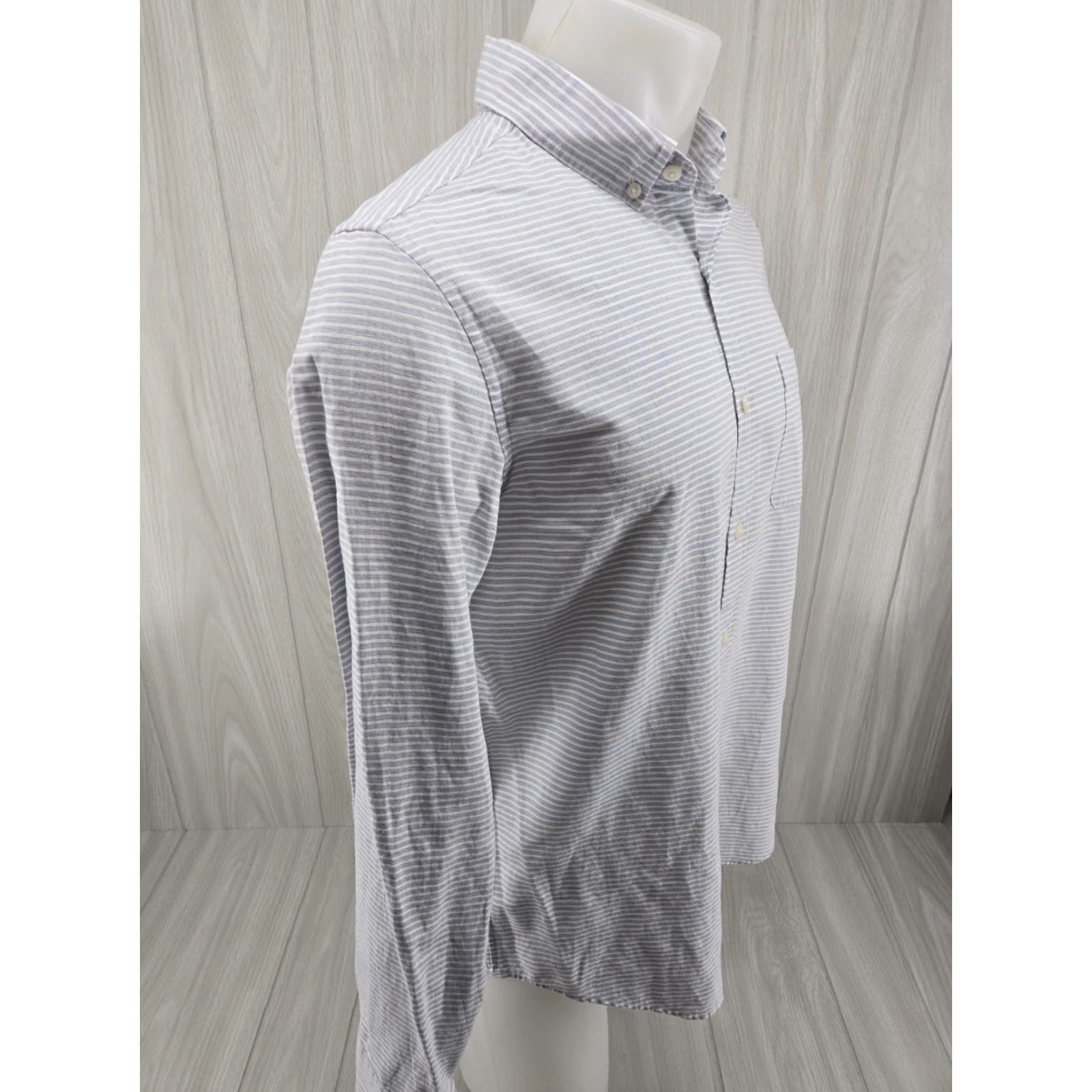 Vineyard Vines Vineyard Vines Button-Up Murray Shirt Striped Blue Slim Fit Cotton Linen Men M Long Sleeve Size US M / EU 48-50 / 2 - 5 Thumbnail