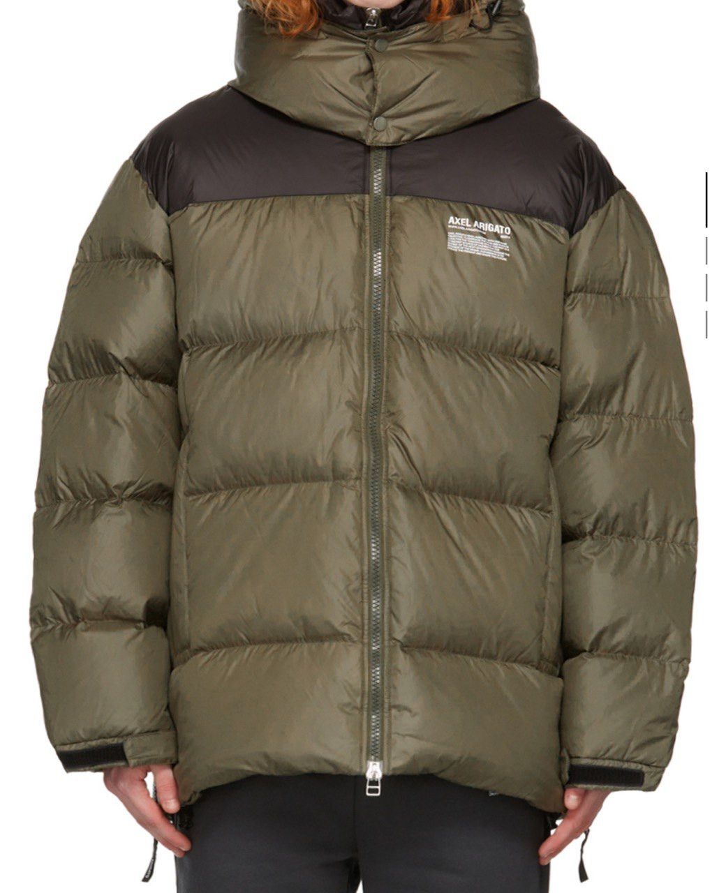 Axel Arigato Axel Arigato Khaki & Black Down Puffer Jacket Size US M / EU 48-50 / 2 - 2 Thumbnail
