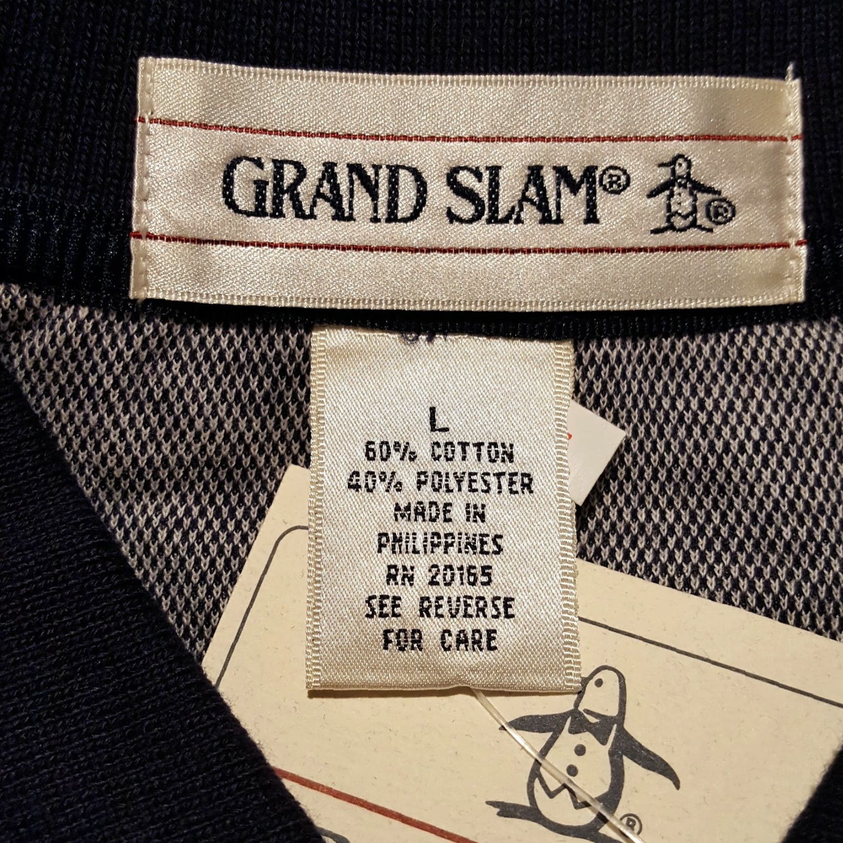 Vintage VTG 90s Grand Slam Men's Size XL Diamond Golf Tennis Surf Polo Shirt Vintage Collared Short Sleeve Polo Shirt Blue Size US L / EU 52-54 / 3 - 7 Thumbnail