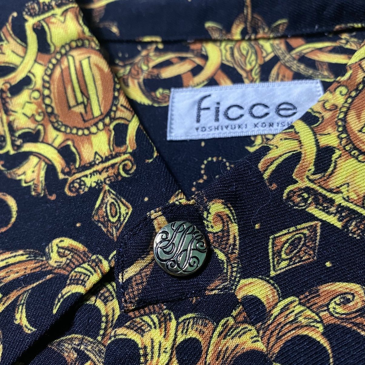 Other Vintage Ficce Yoshiyuki Konishi Designer Japan Print Shirt Size US L / EU 52-54 / 3 - 6 Thumbnail