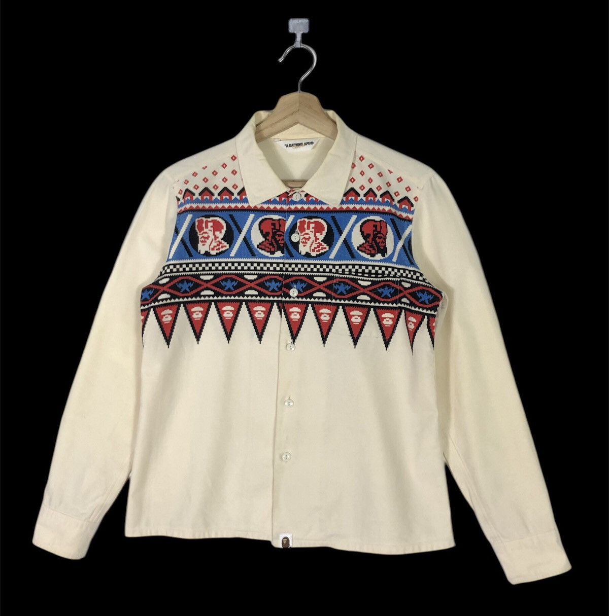 Bape RARE🔥BAPE CLASSIC NAVAJO CODE NATIVE BUTTON UPS Size S / US 4 / IT 40 - 3 Thumbnail