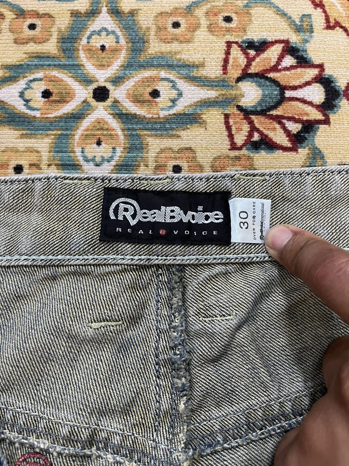 Vintage Vintage Real B Voice Poem Distressed Denim Jeans Size US 30 / EU 46 - 11 Thumbnail