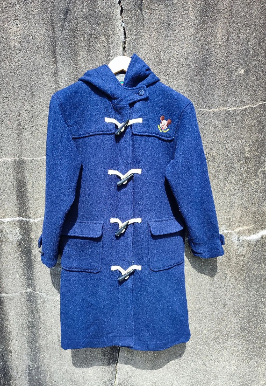 Disney × Mickey Mouse × Vintage Vintage Mickey Unlimited Disney Duffle Coat Blue Wool-Blend Size US S / EU 44-46 / 1 - 1 Thumbnail
