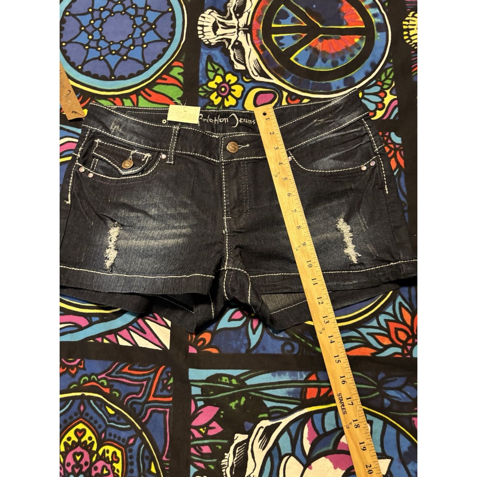 Vintage ladies shorts friction jeans 13 Size 36" / US 14 / IT 50 - 6 Thumbnail