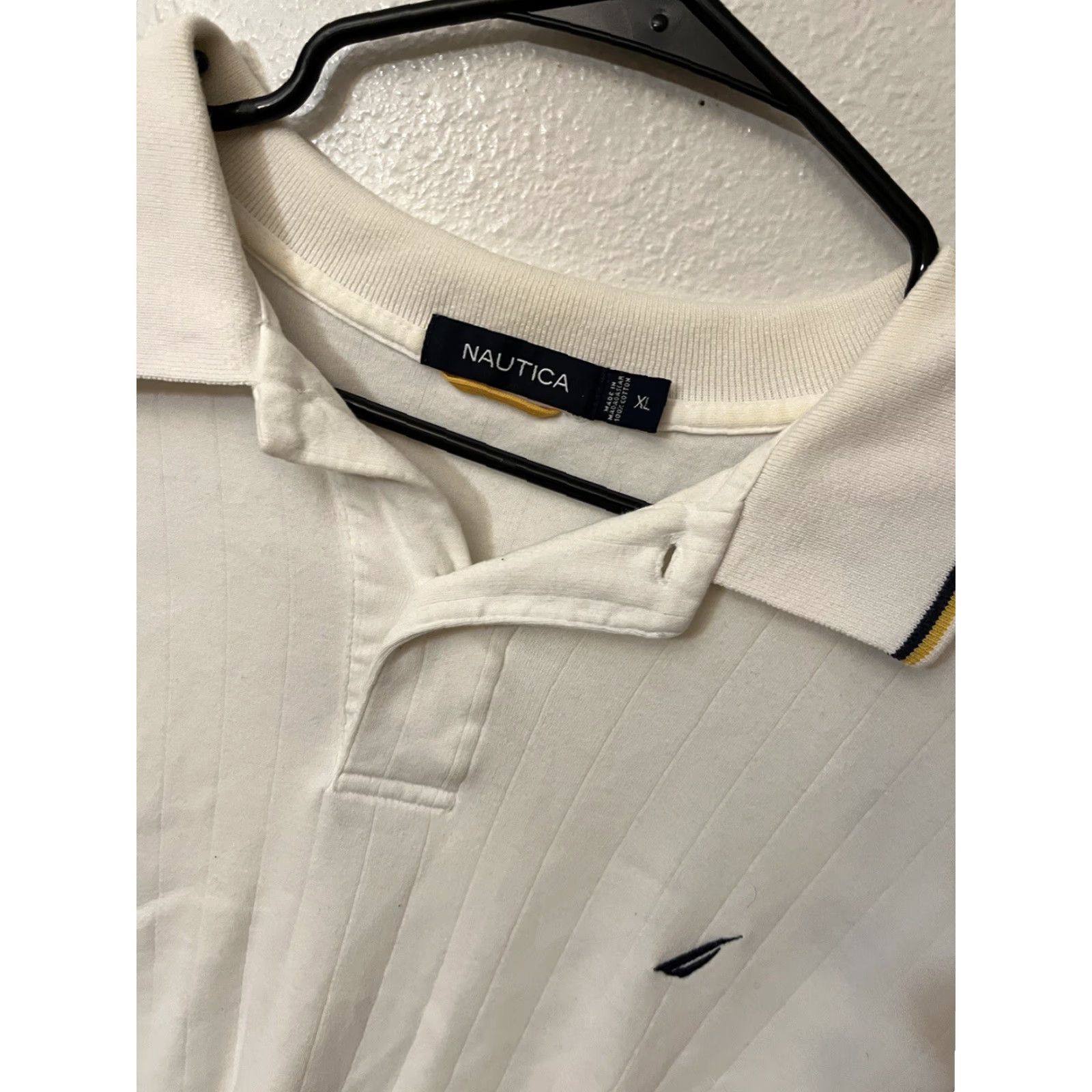 Nautica Nautica Polo Shirt Mens XL White Solid Short Sleeve Classic Golf Boating Size US XL / EU 56 / 4 - 2 Thumbnail