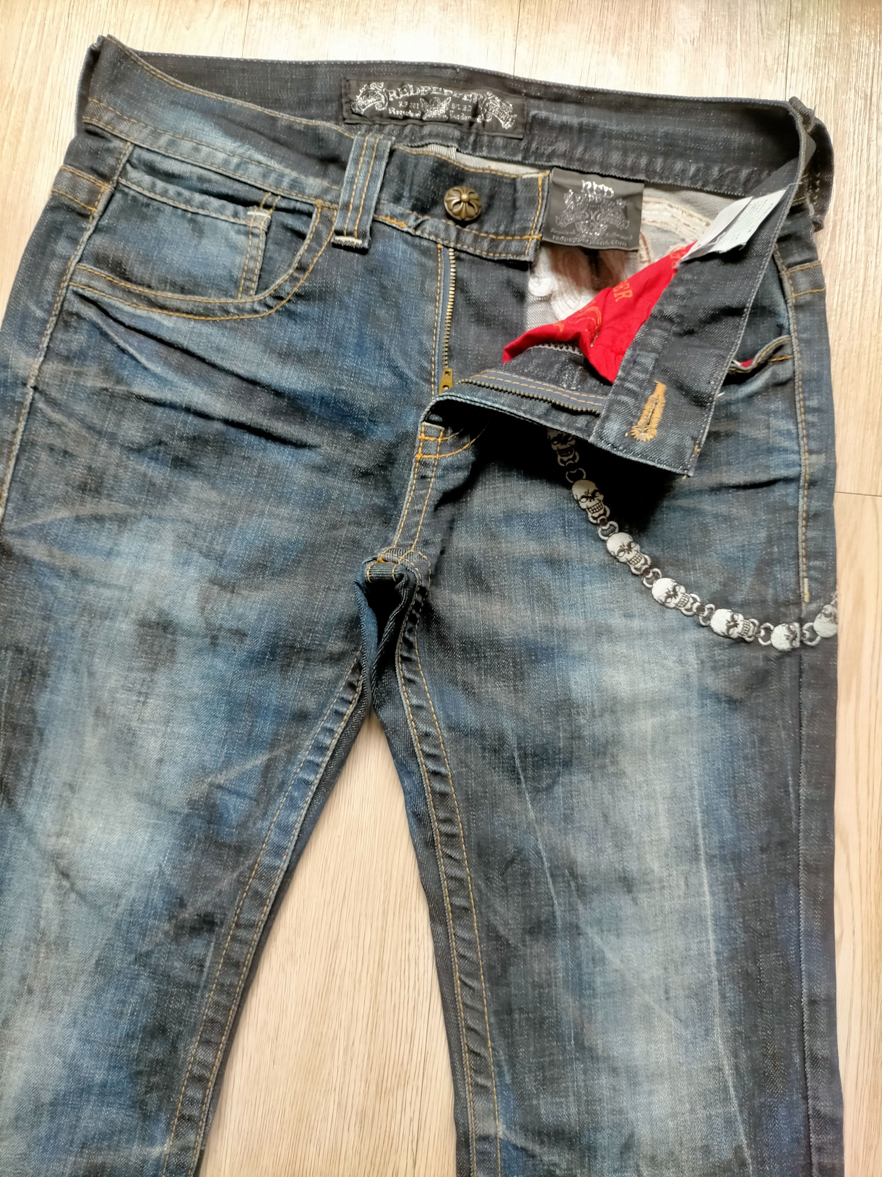 If Six Was Nine Flare Jeans Red Pepper Embroidered Boot cut Jeans Size US 29 - 8 Thumbnail