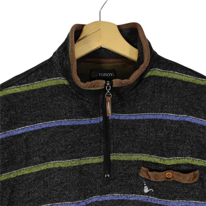 Japanese Brand Vintage Toroy Striped Sweatshirts Size US L / EU 52-54 / 3 - 3 Thumbnail