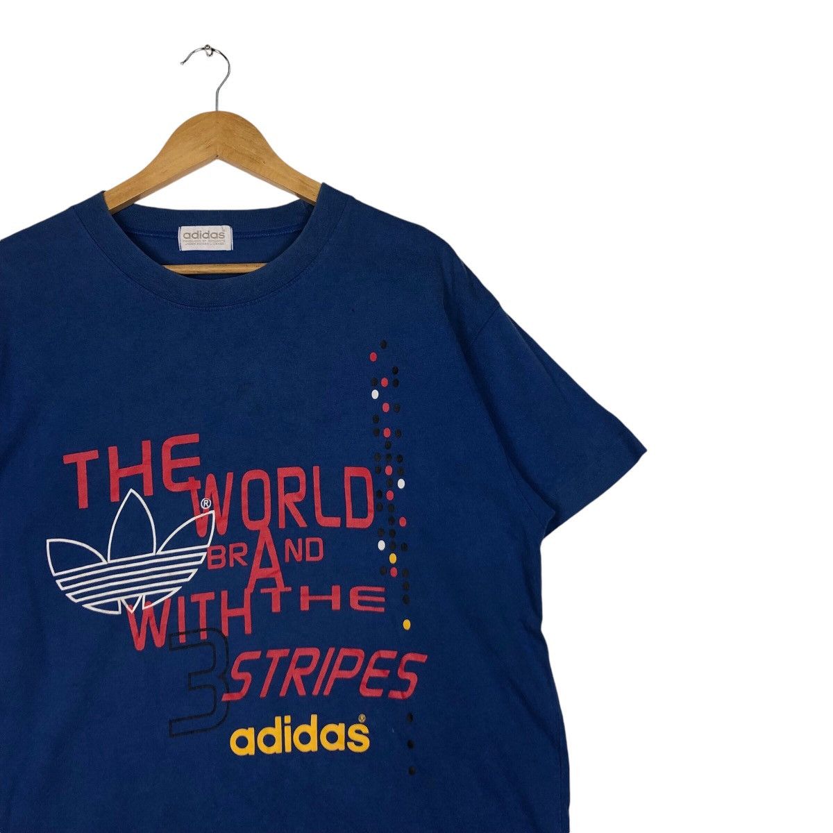 Adidas × Descente × Japanese Brand Vintage Adidas Short Sleeve T-shirt 90s Design Medium Size US M / EU 48-50 / 2 - 5 Thumbnail