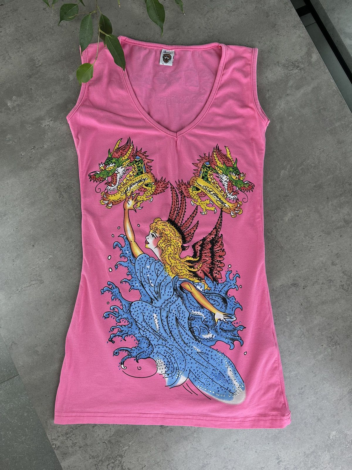 Ed Hardy Elongated Tank Top