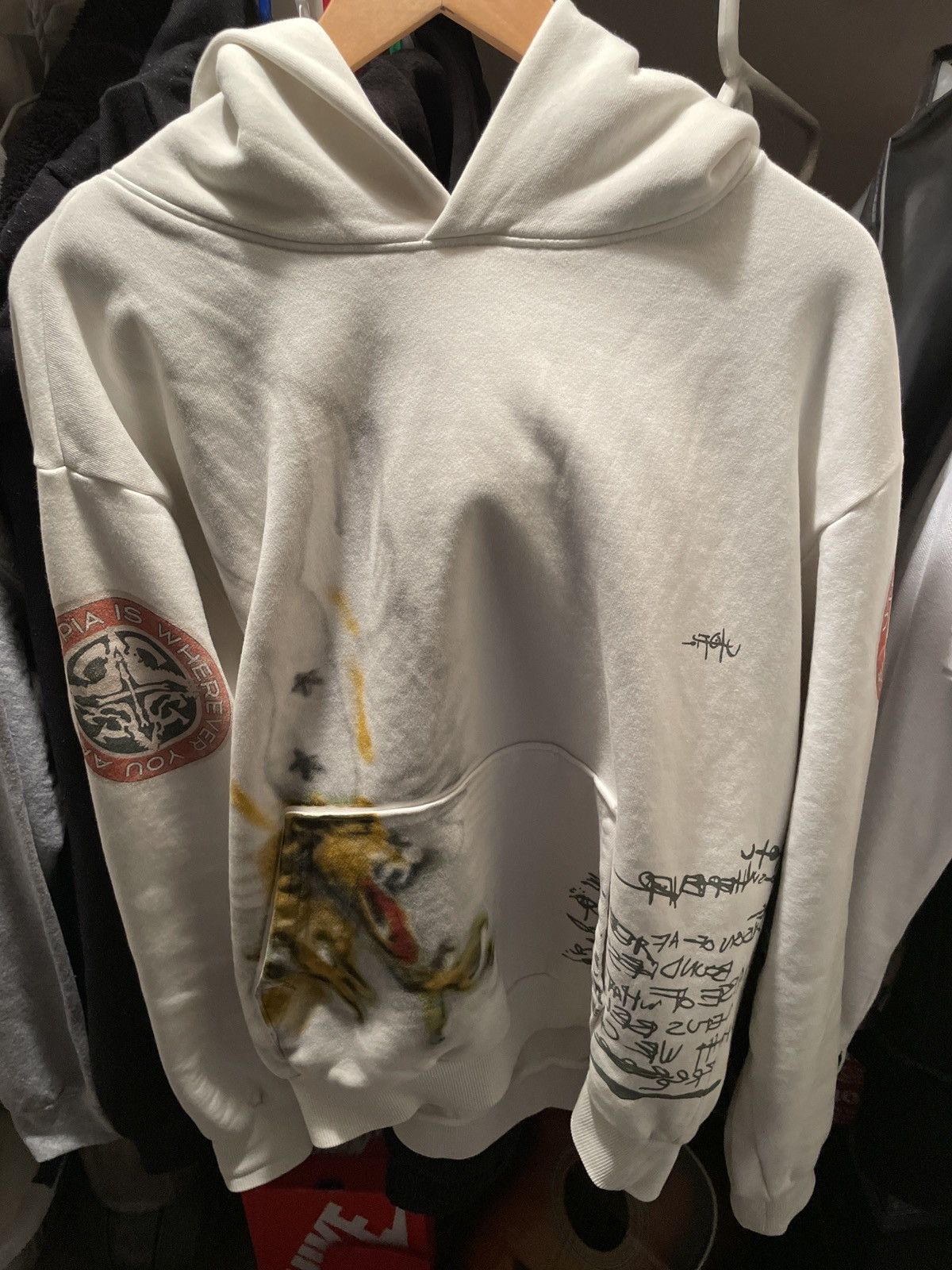 Travis Scott Travis Scott Circus Maximus Utopia Tour White Hoodie | Grailed