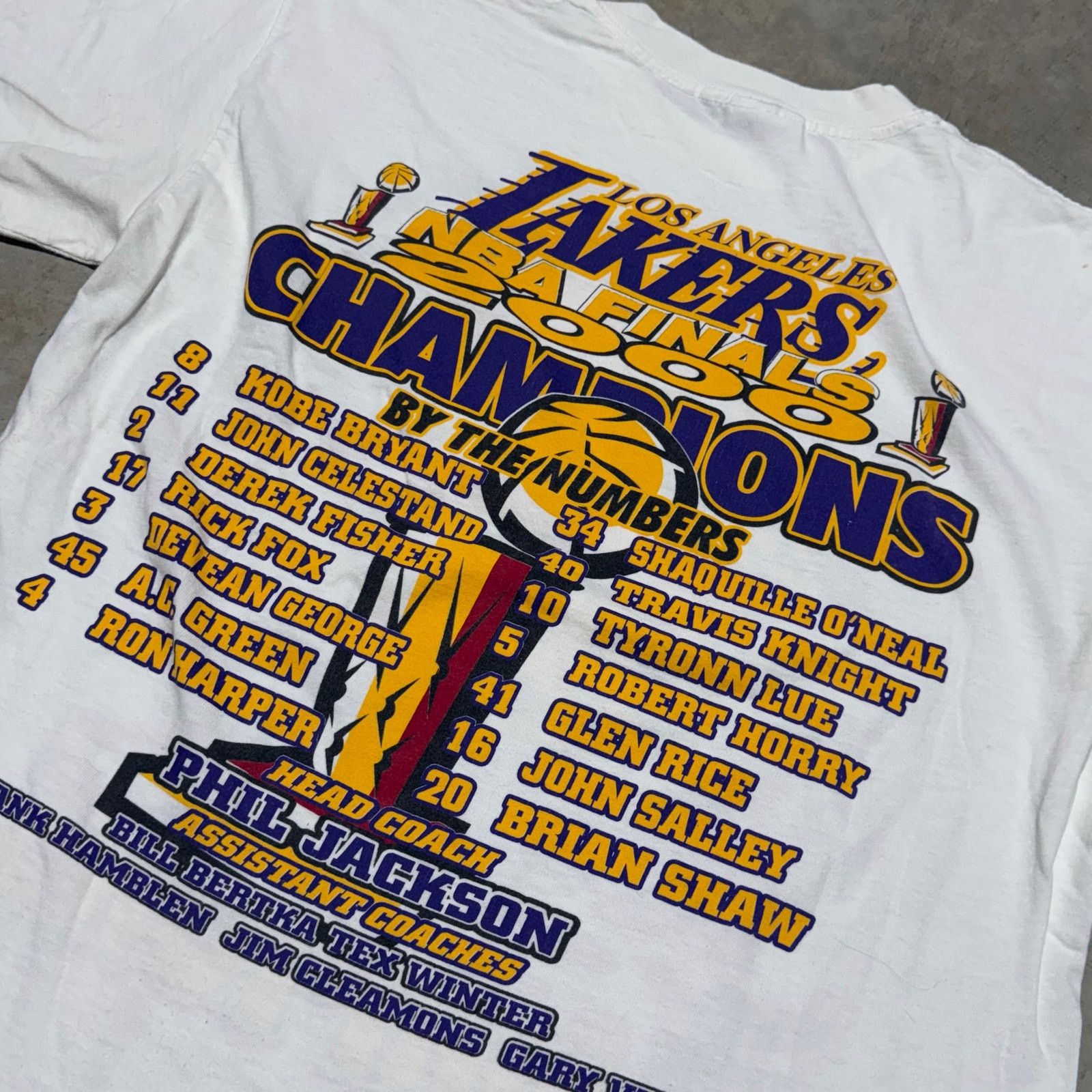 Gildan VTG Tee LAKERS 2000 World Champions NBA Finals Bryant O’Neal Size US L / EU 52-54 / 3 - 4 Thumbnail