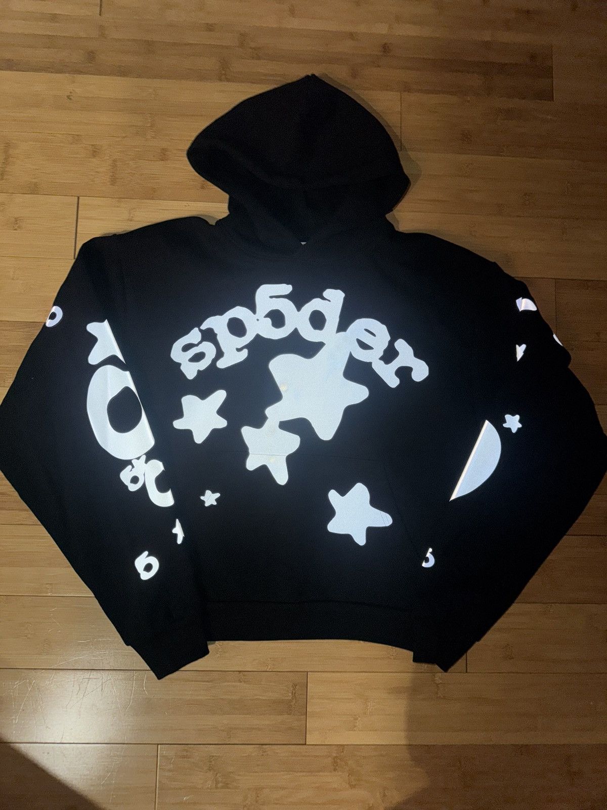 Sp5der Sp5der Reflective Beluga Hoodie Black - Size Small Size US S / EU 44-46 / 1 - 4 Thumbnail