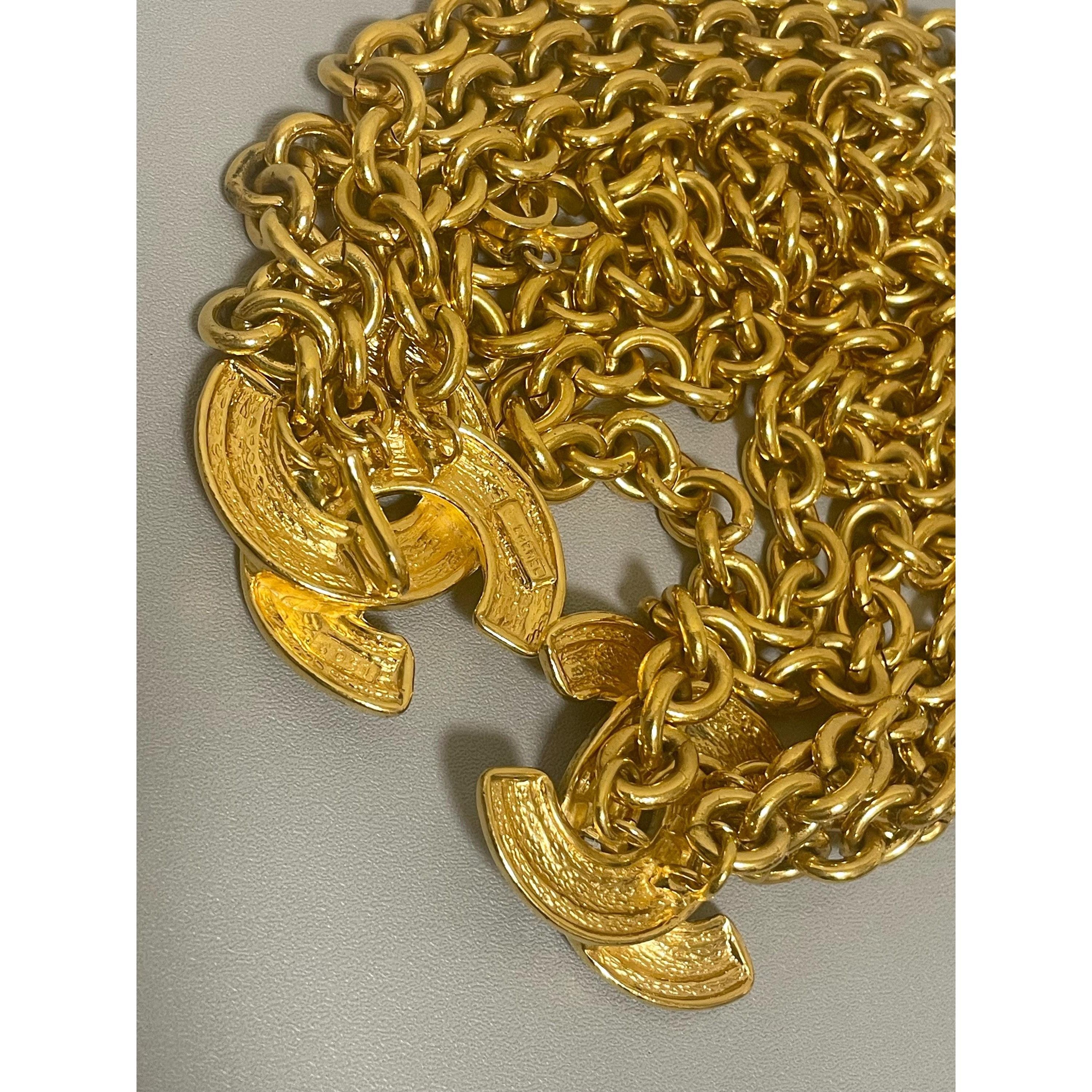 Chanel Vintage CHANEL chain belt with triple layer , cc marks Size ONE SIZE - 9 Thumbnail