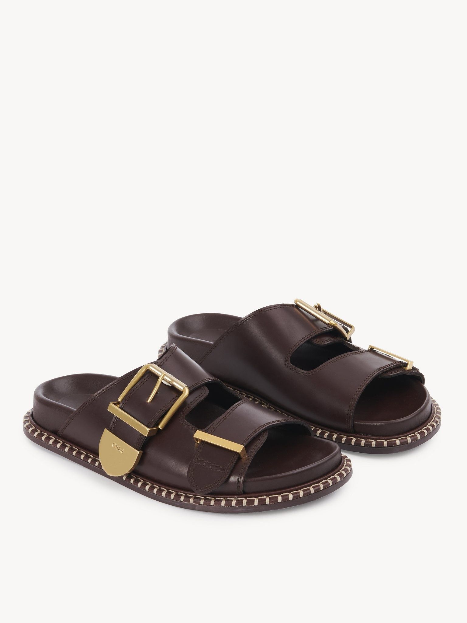 Chloe o1loc1c0325 CHC23 Rebecca Slides in Grenat Size US 9 / IT 39 - 3 Thumbnail