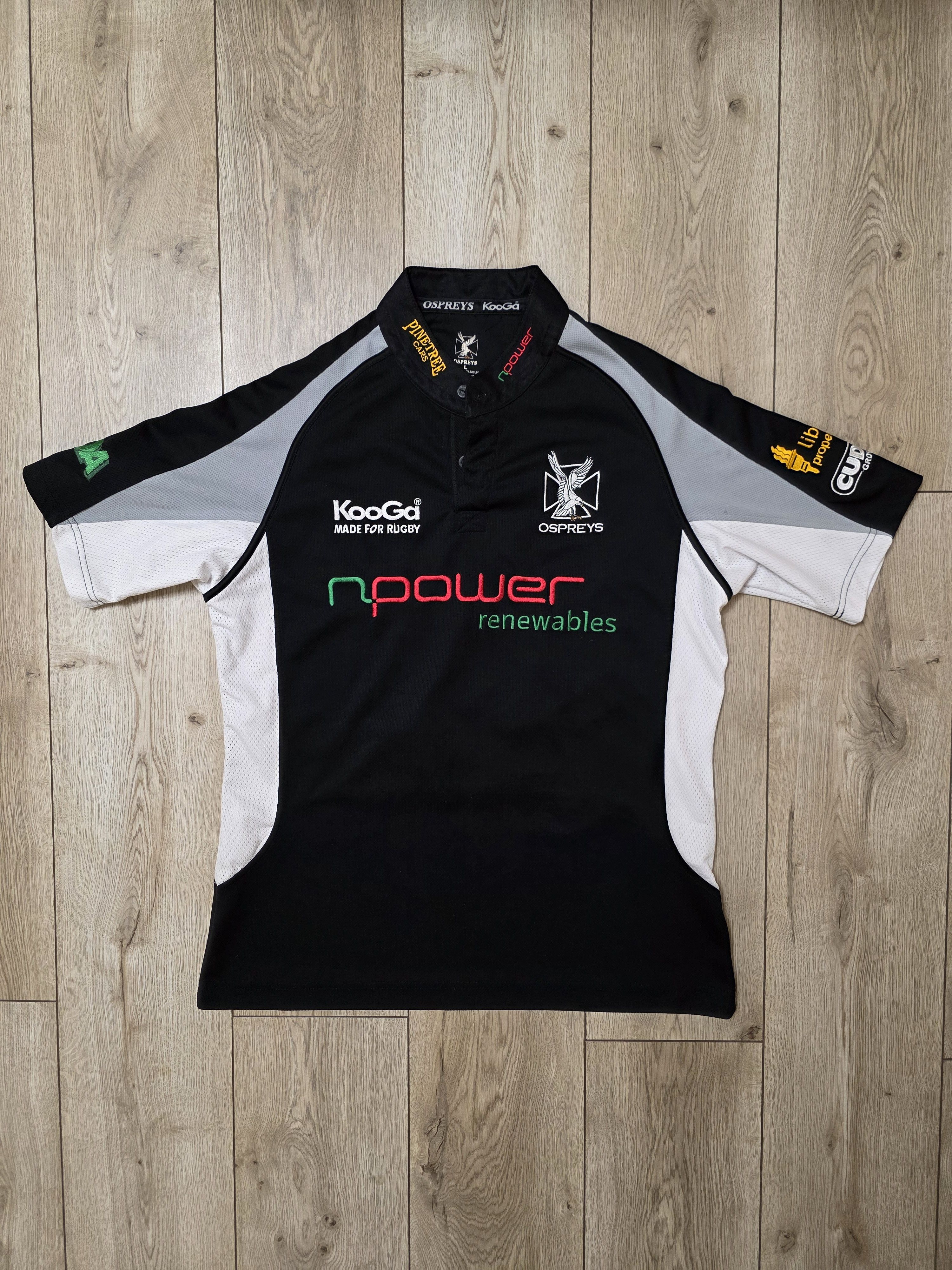 Vintage OSPREYS RUGBY VINTAGE JERSEY WALES RUGBY RARE BLACK JERSEY Size US L / EU 52-54 / 3 - 1 Thumbnail