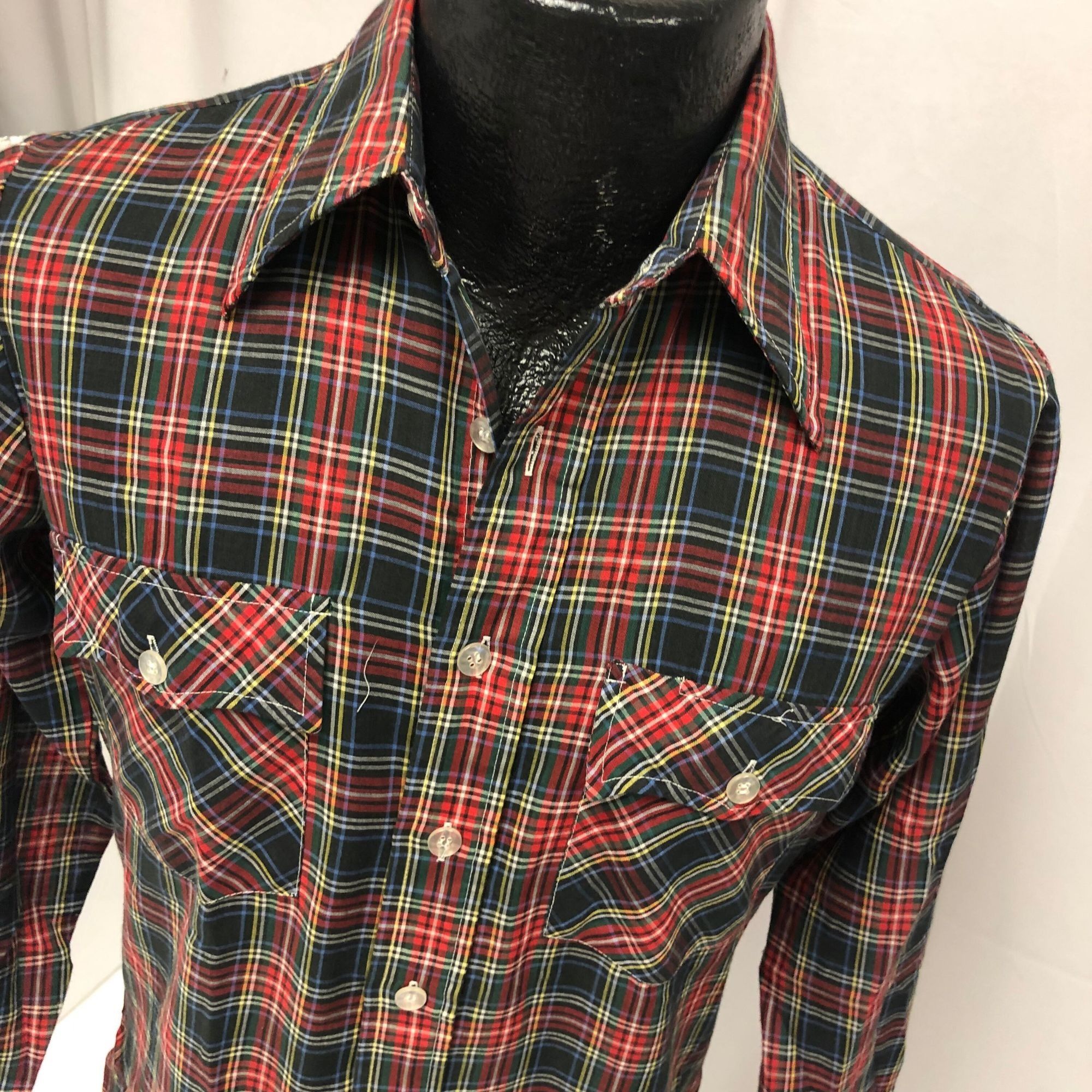 Other Vtg YoungBloods Red Plaid ULTRA THIN MoD Rockabilly Shirt Size US S / EU 44-46 / 1 - 7 Thumbnail