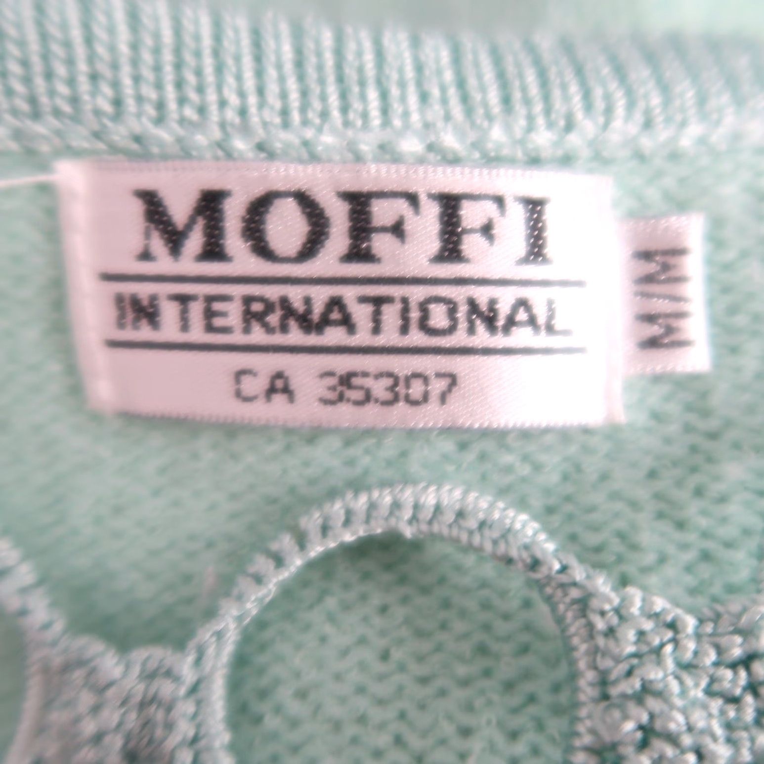 Vintage VINTAGE 90s Moffi International mint green cut-out knit sweater M Size M / US 6-8 / IT 42-44 - 6 Thumbnail