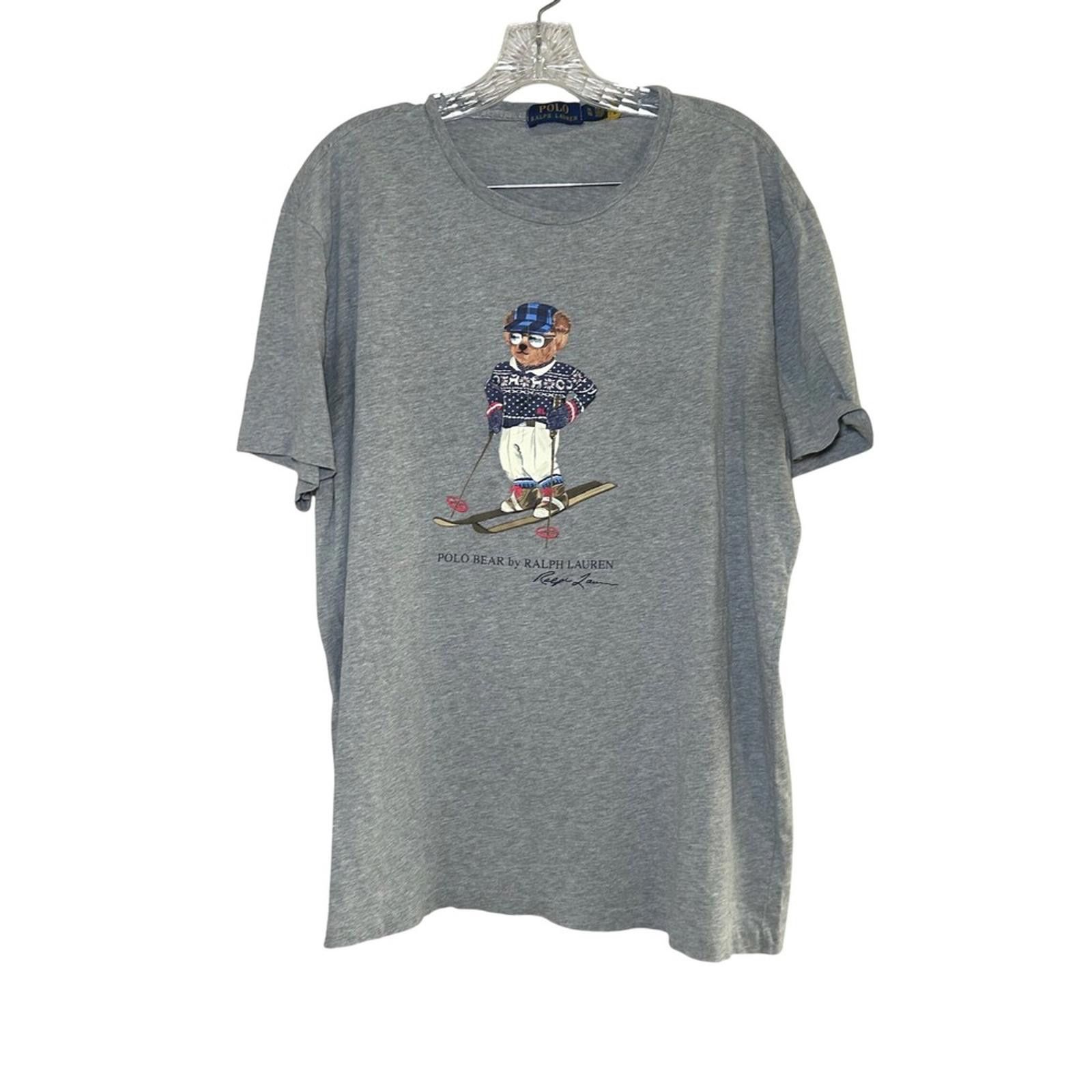 Polo Ralph Lauren Polo Ralph Lauren gray teddy bear T-shirt ski winter preppy Size US XL / EU 56 / 4 - 1 Thumbnail