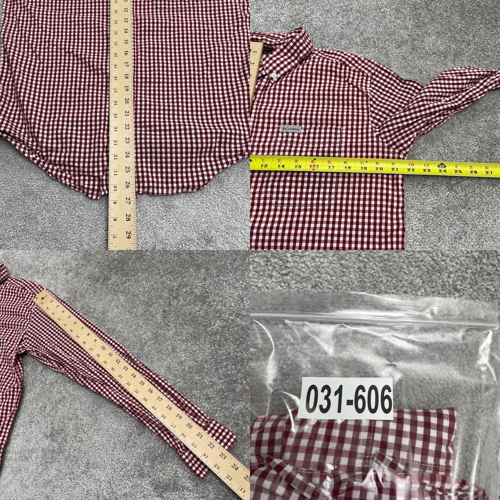 Vintage Columbia Shirt Mens Large Red White Check Long Sleeve Button Down Cotton Casual Size US L / EU 52-54 / 3 - 8 Thumbnail