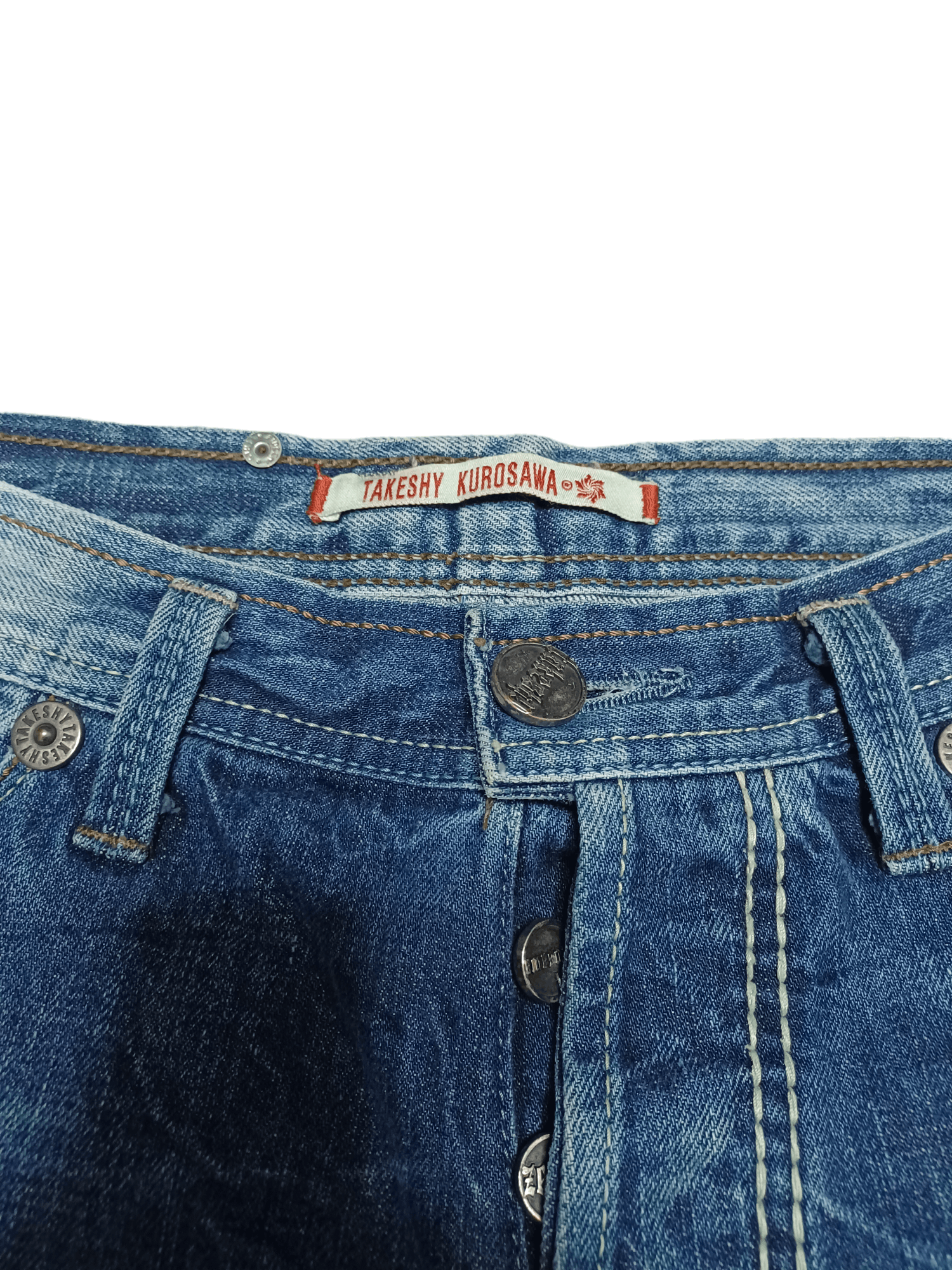 Takeshy Kurosawa TAKESHY KUROSAWA HANDMADE IN ITALY DISTRESSED JAPANESE DENIM Size US 32 / EU 48 - 4 Thumbnail