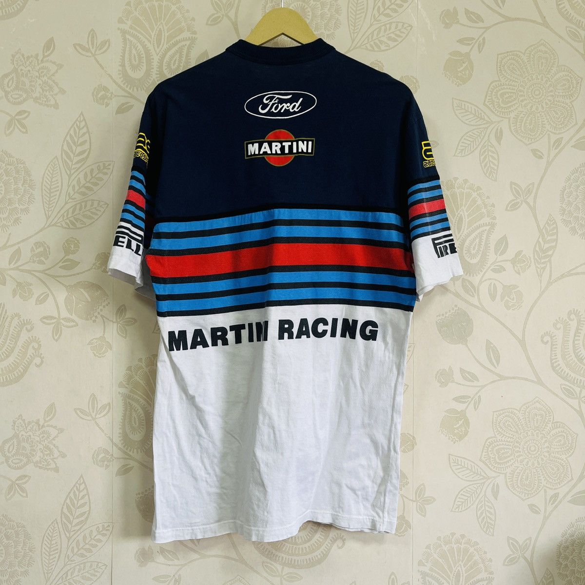 Ford × Pirelli × Vintage Vintage Ford Martini Racing Blue White TShirt Size US M / EU 48-50 / 2 - 4 Thumbnail