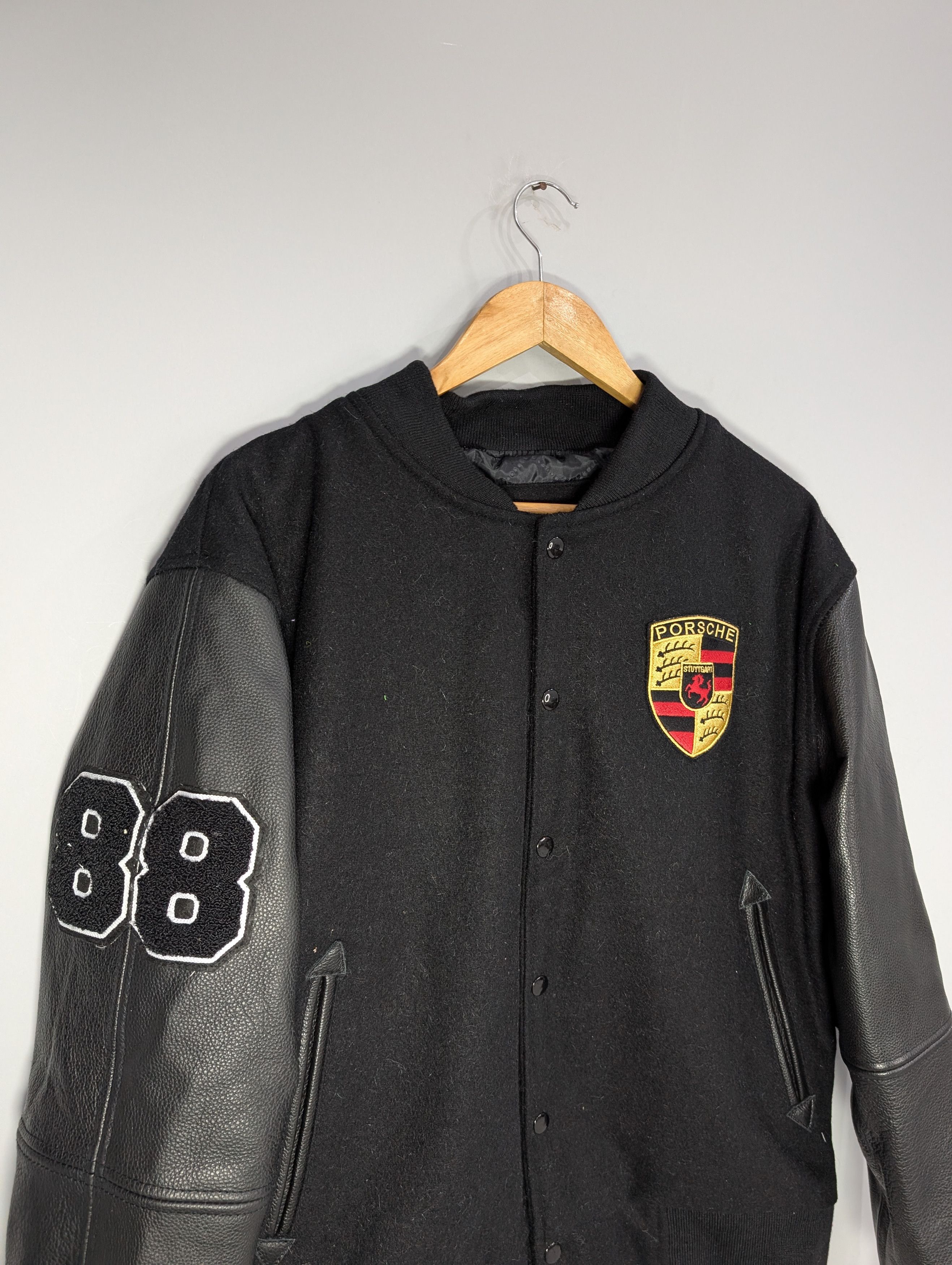 Vintage Porsche 911 Turbo Vintage 90s Real Leather Jacket Size L / US 10 / IT 46 - 4 Thumbnail