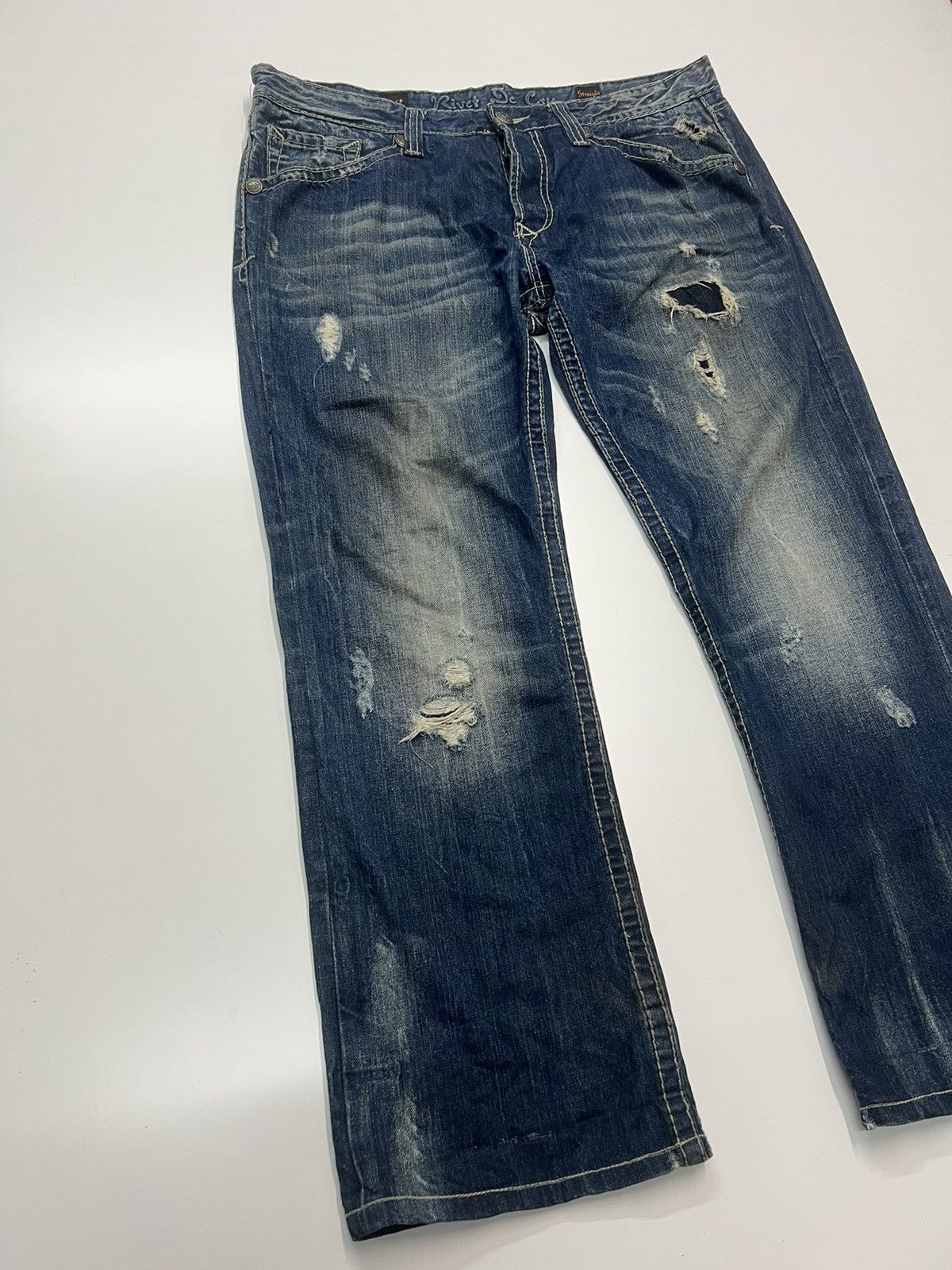 Japanese Brand × Vintage VINTAGE RIVET DE CRU JEANS SIZE 42 Size US 42 / EU 58 - 2 Thumbnail