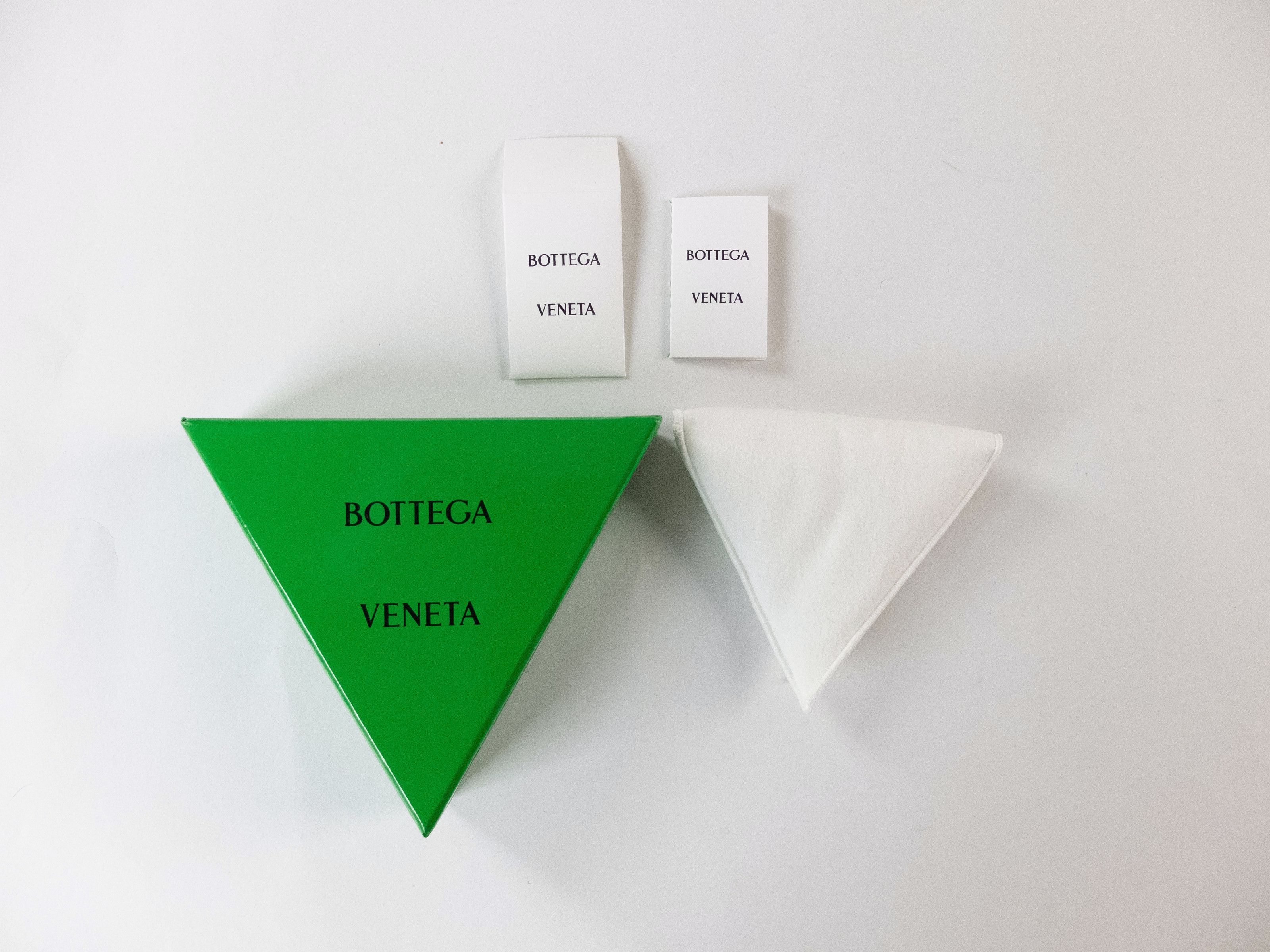 Bottega Veneta BOTTEGA VENETA Twist triangle blue leather silver earrings q Size ONE SIZE - 7 Thumbnail