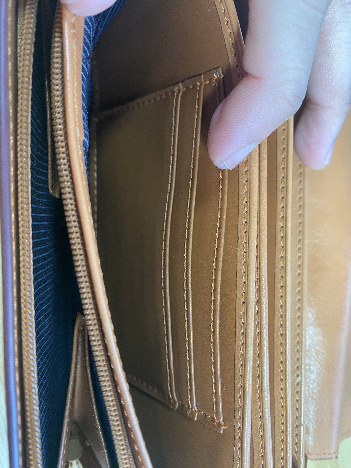Japanese Brand Green Genuine Leather Long Wallet Size ONE SIZE - 8 Thumbnail