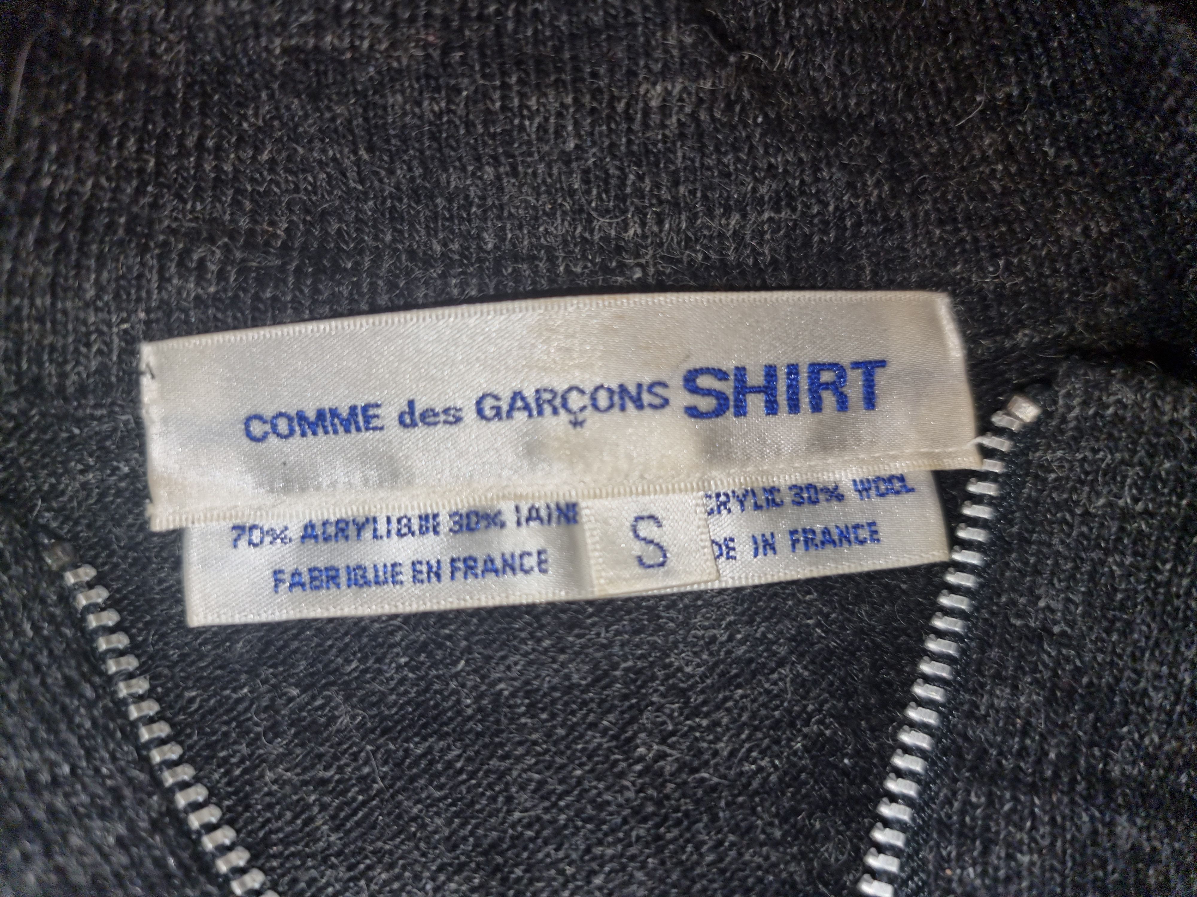 Comme des Garcons Bi-Color Half Zip Wool Blend Mock Neck Sweater Size US S / EU 44-46 / 1 - 5 Thumbnail