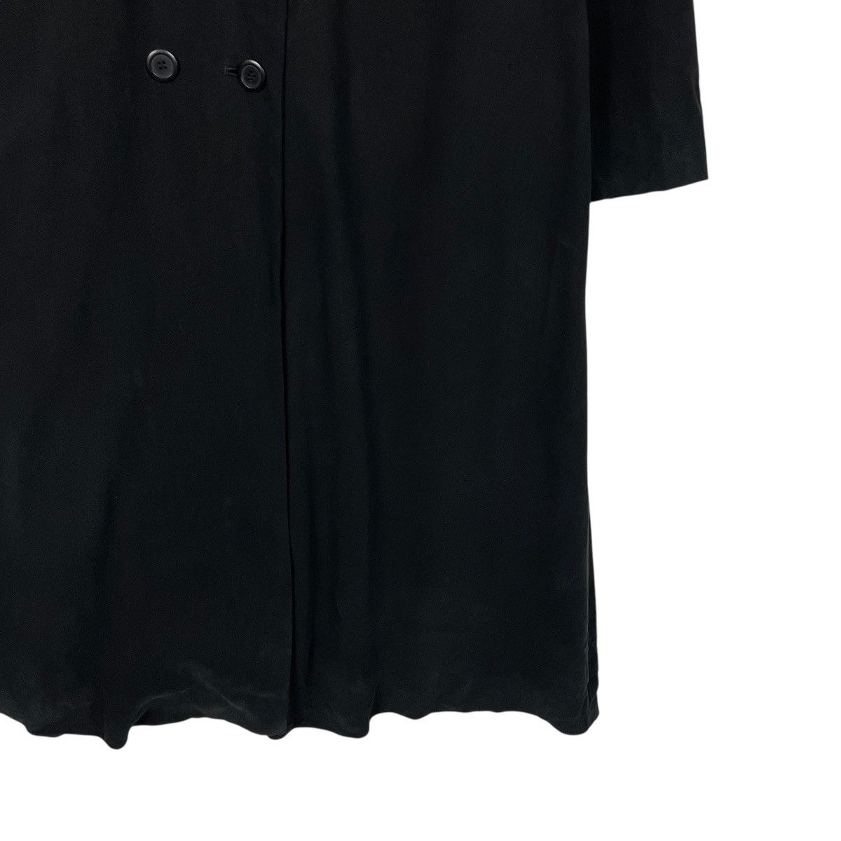 Japanese Brand Soffio Black Double Breasted Coat Size L / US 10 / IT 46 - 5 Thumbnail
