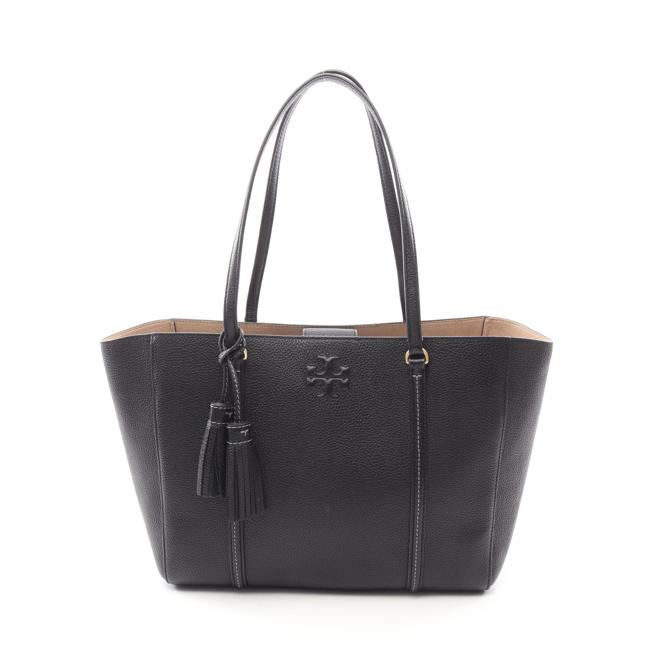 Tory Burch Tory Burch Thea Tote Shoulder Bag Leather Black Size ONE SIZE - 1 Thumbnail