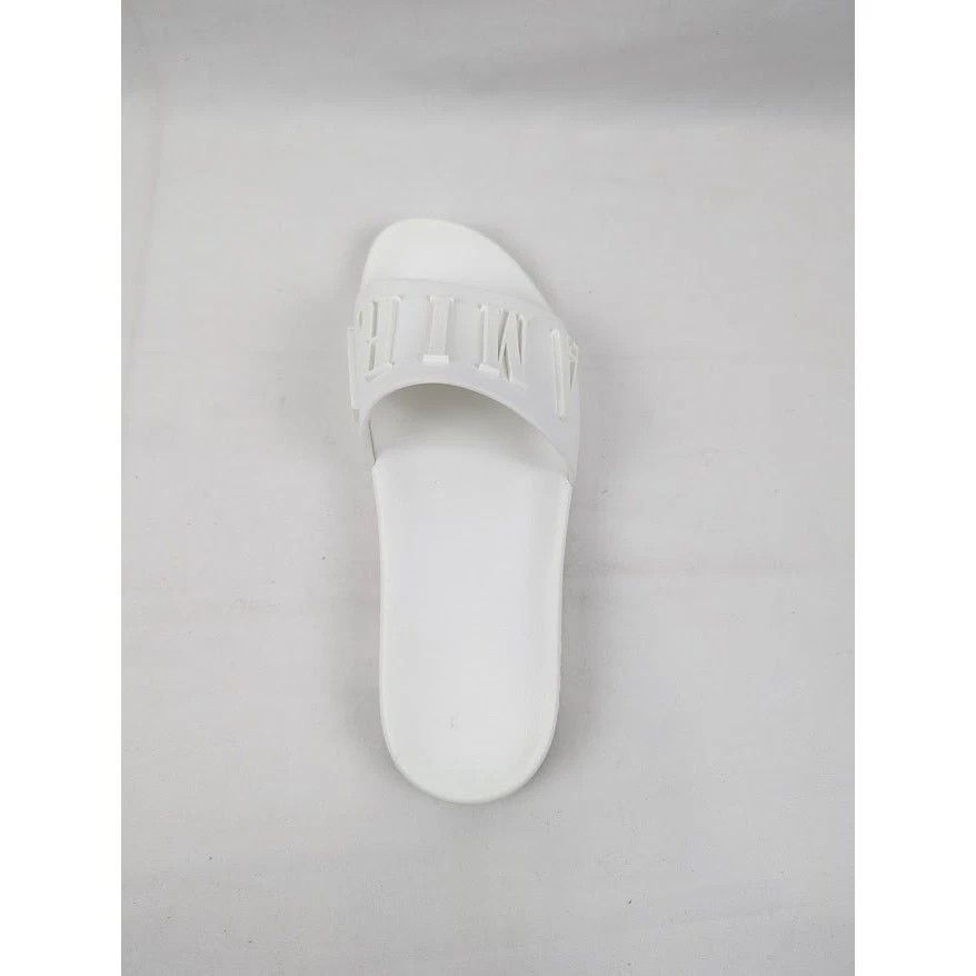 Amiri o1rshd1 Q:7 / Logo Pool Slide in White 43 Size US 10 / EU 43 - 10 Thumbnail