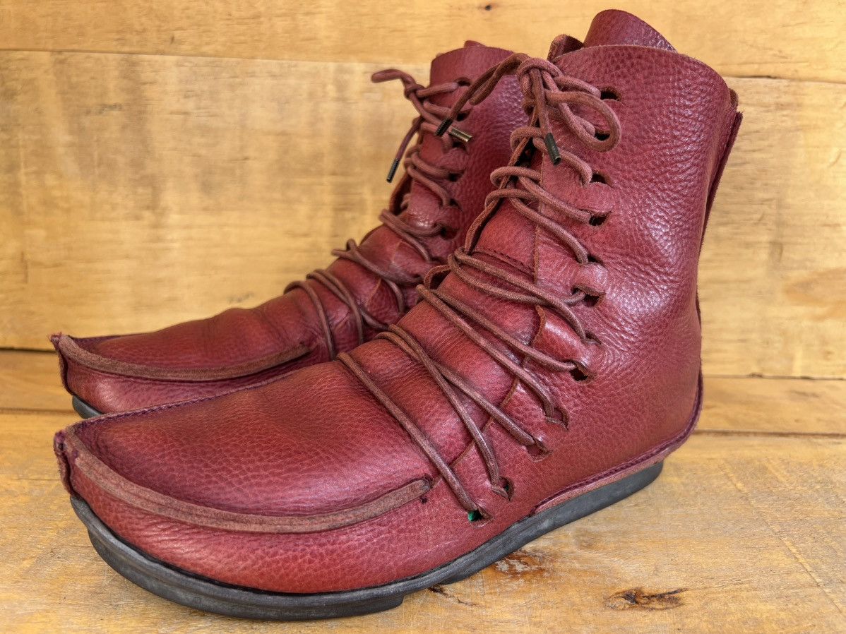 Trippen Trippen Fashion Platform Medival Comfort Leather Red Chunky Size US 7 / IT 37 - 4 Thumbnail